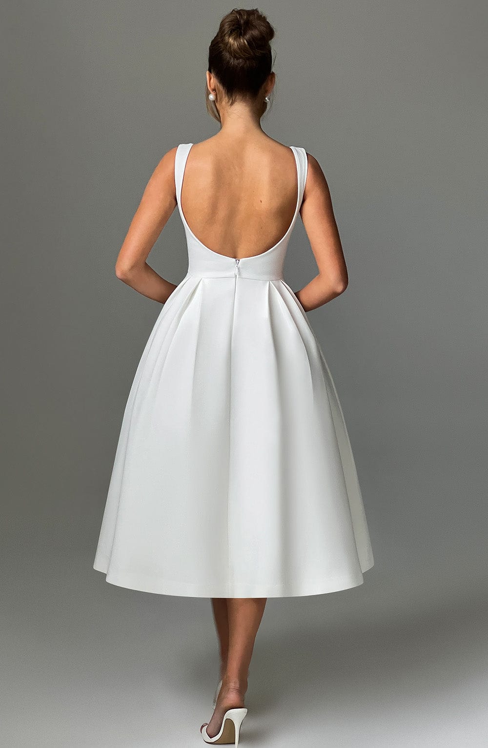 Clarabelle Midi Dress in Ivory