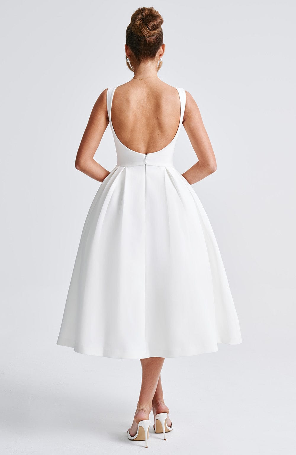 Clarabelle Midi Dress in Ivory