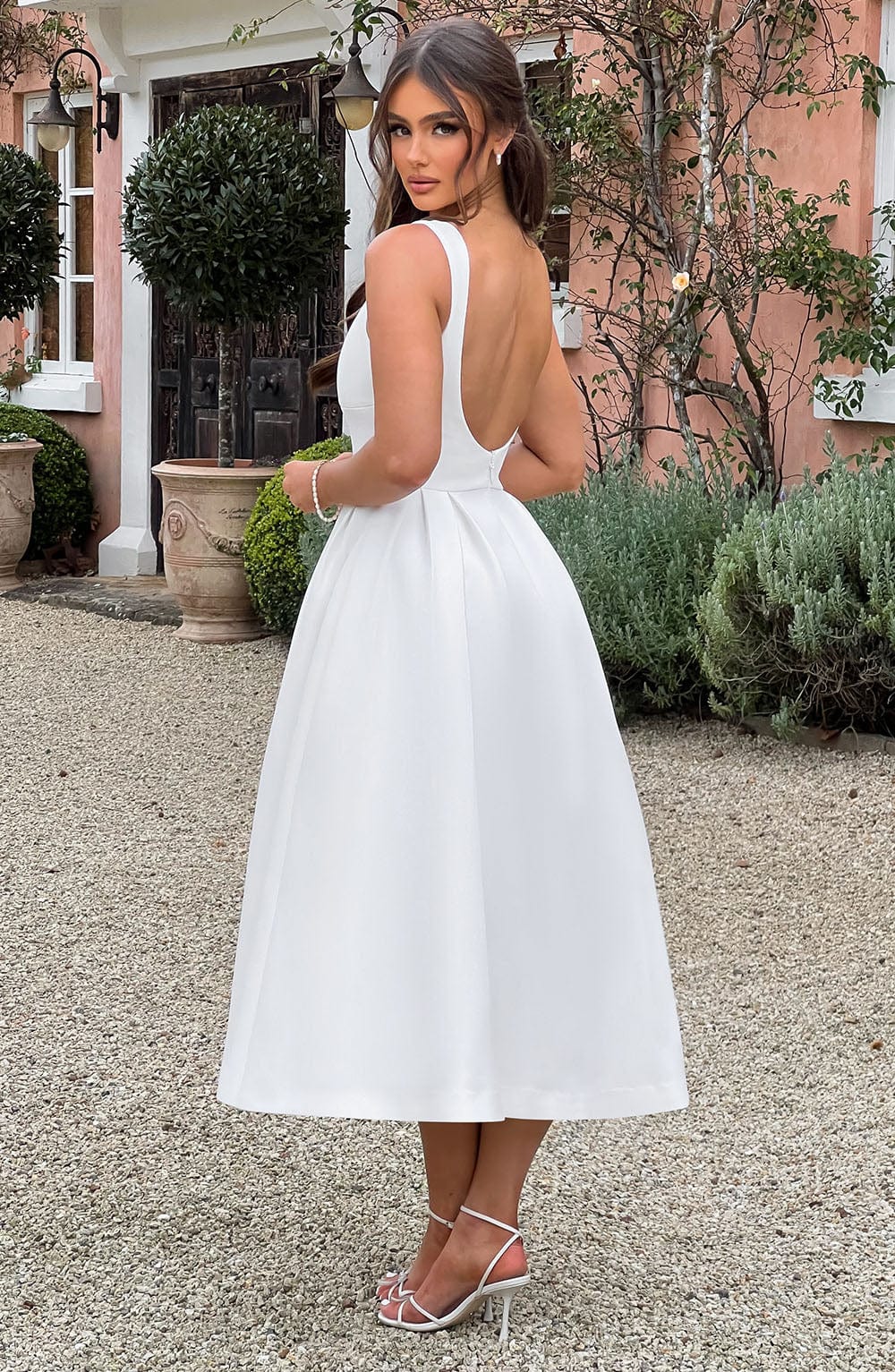 Clarabelle Midi Dress in Ivory