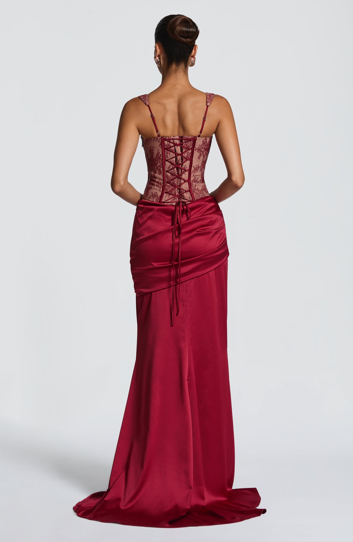 Claudine Maxi Skirt in Burgundy