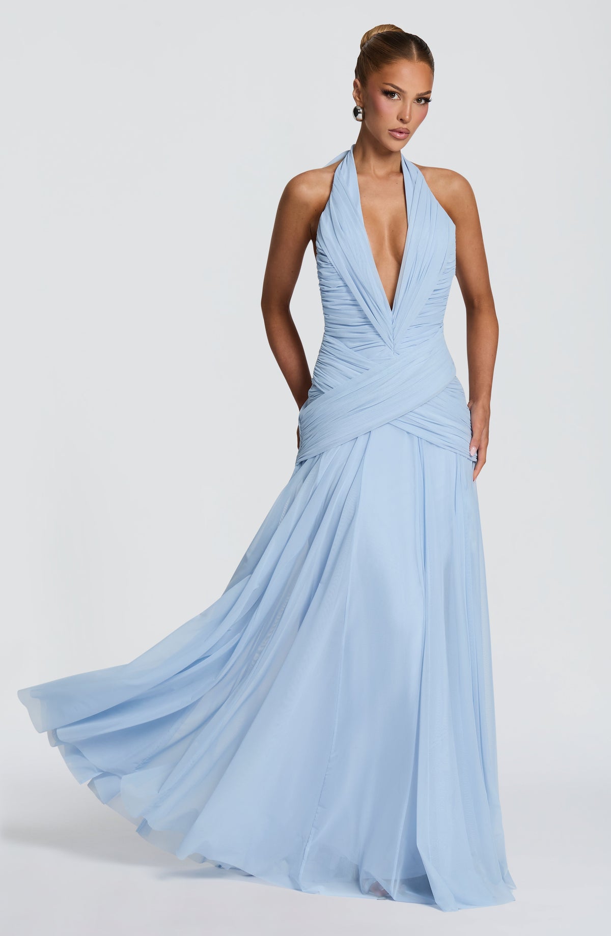 Cleora Maxi Dress in Glacier Blue