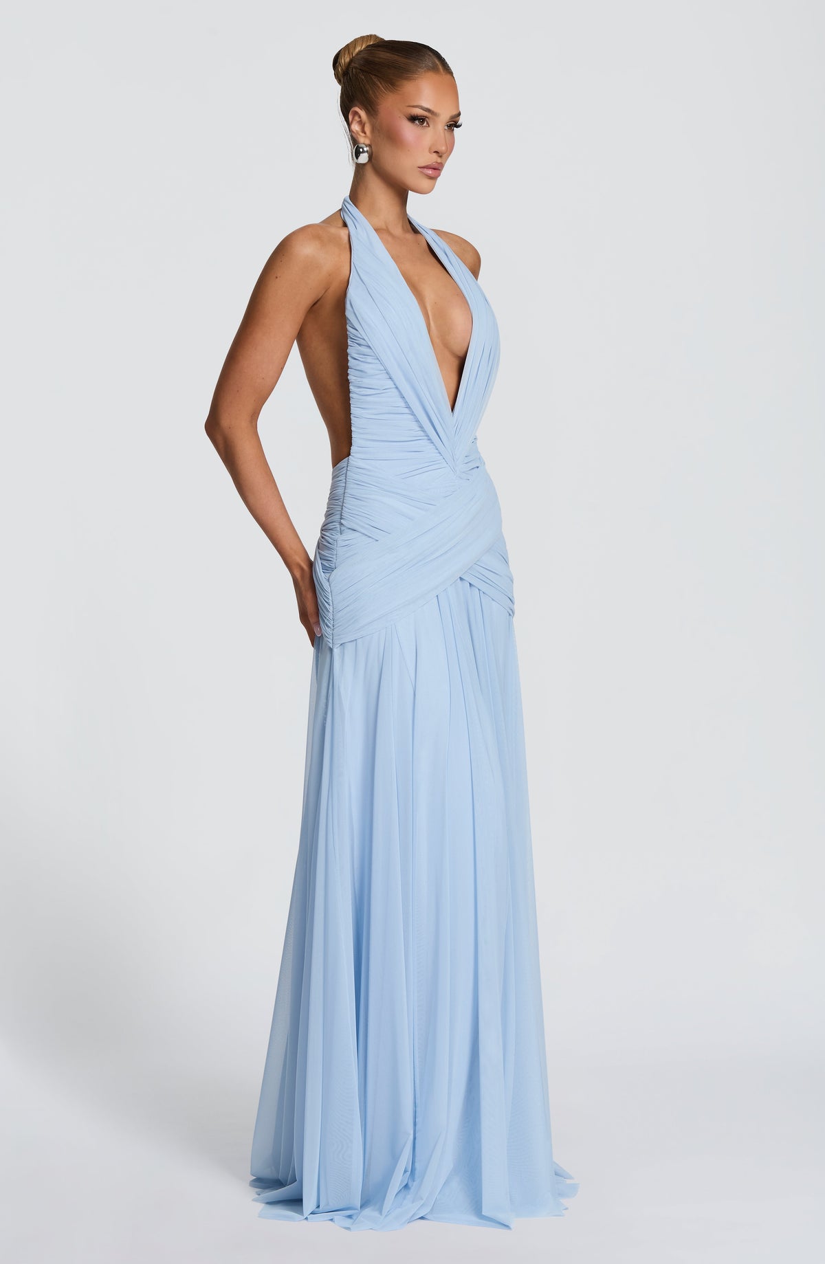 Cleora Maxi Dress in Glacier Blue