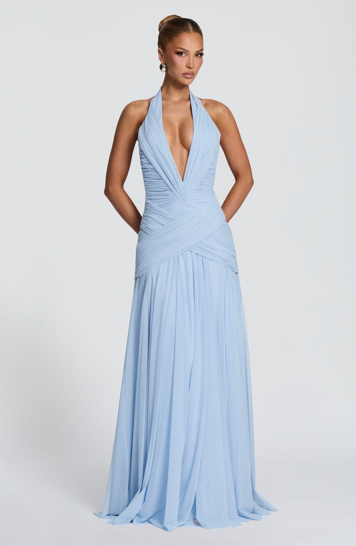 Cleora Maxi Dress in Glacier Blue