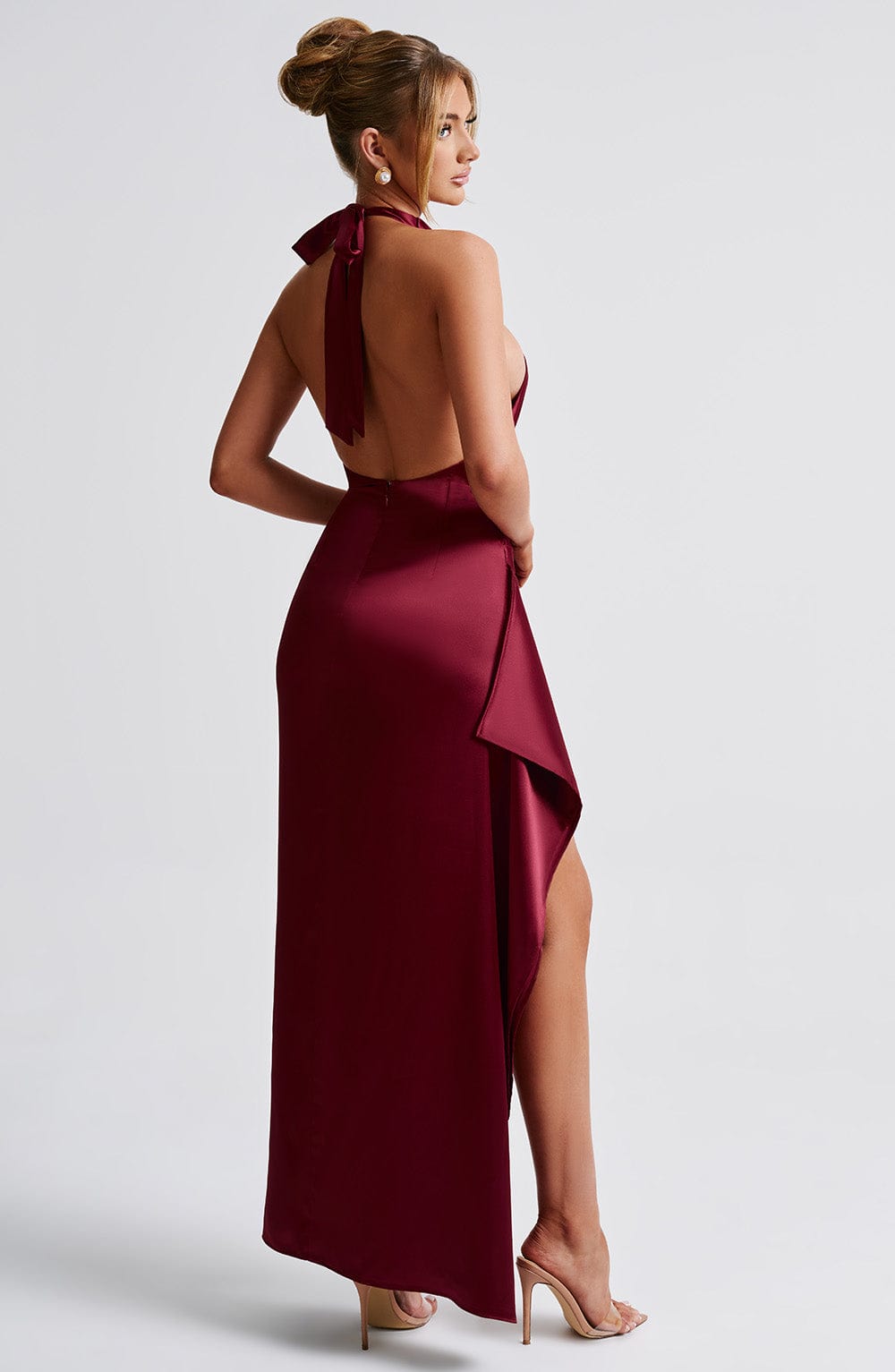 Coletta Maxi Dress in Burgundy