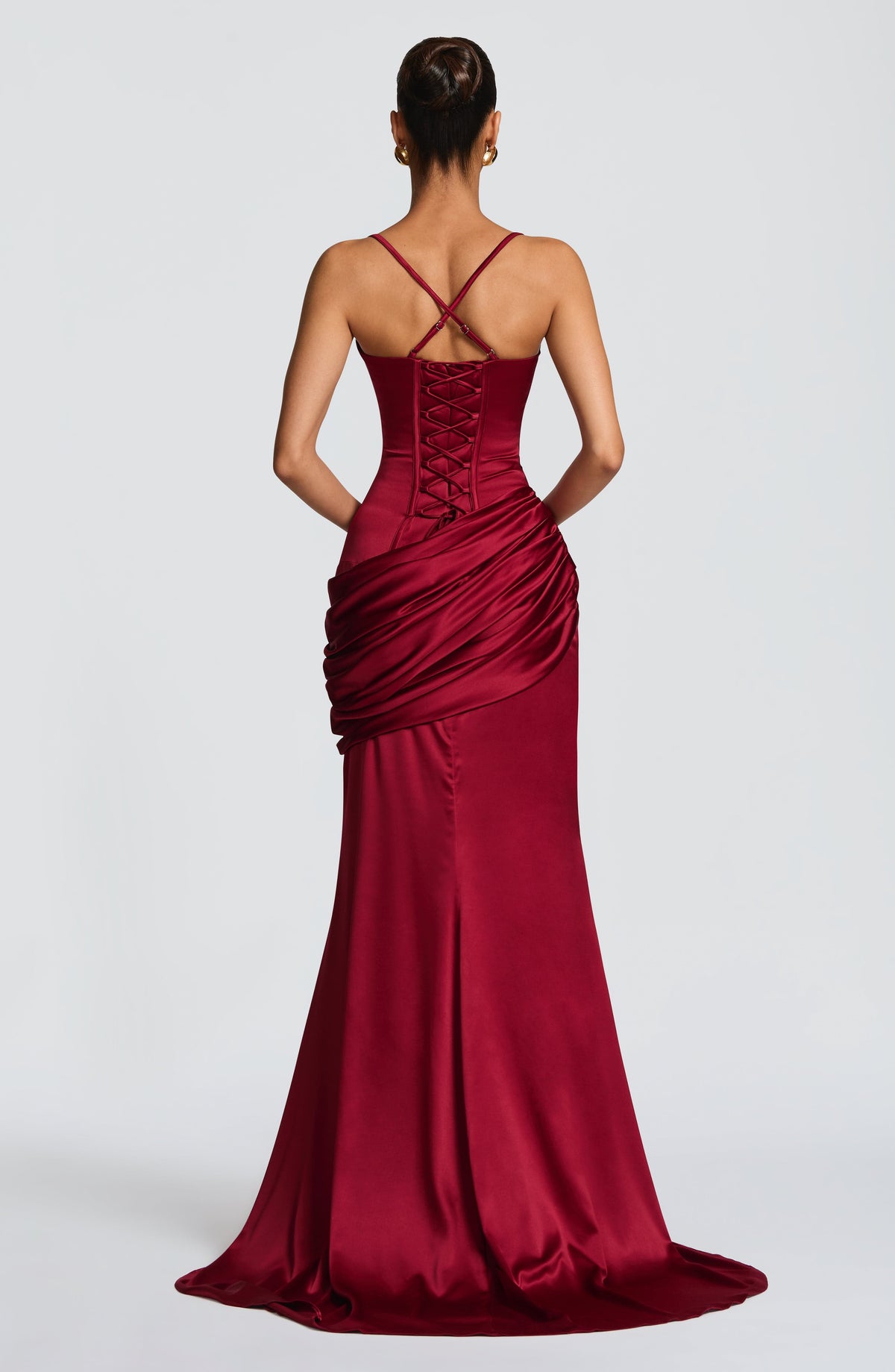 Conlia Gown in Burgundy