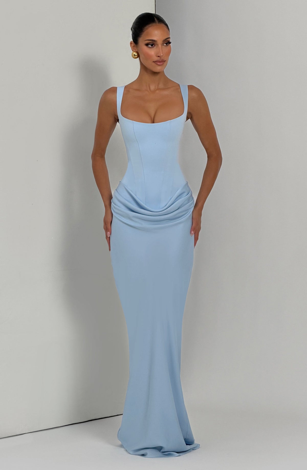 Cornalie Maxi Dress in Baby Blue