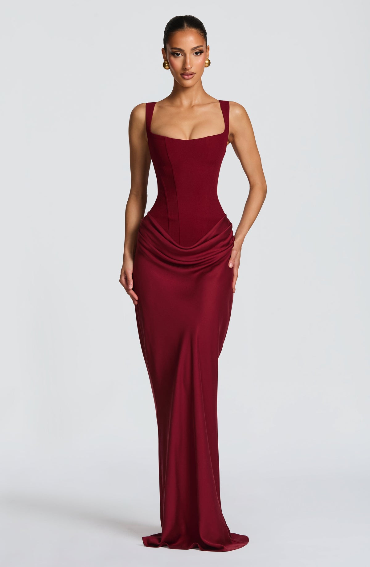 Cornalie Maxi Dress in Burgundy
