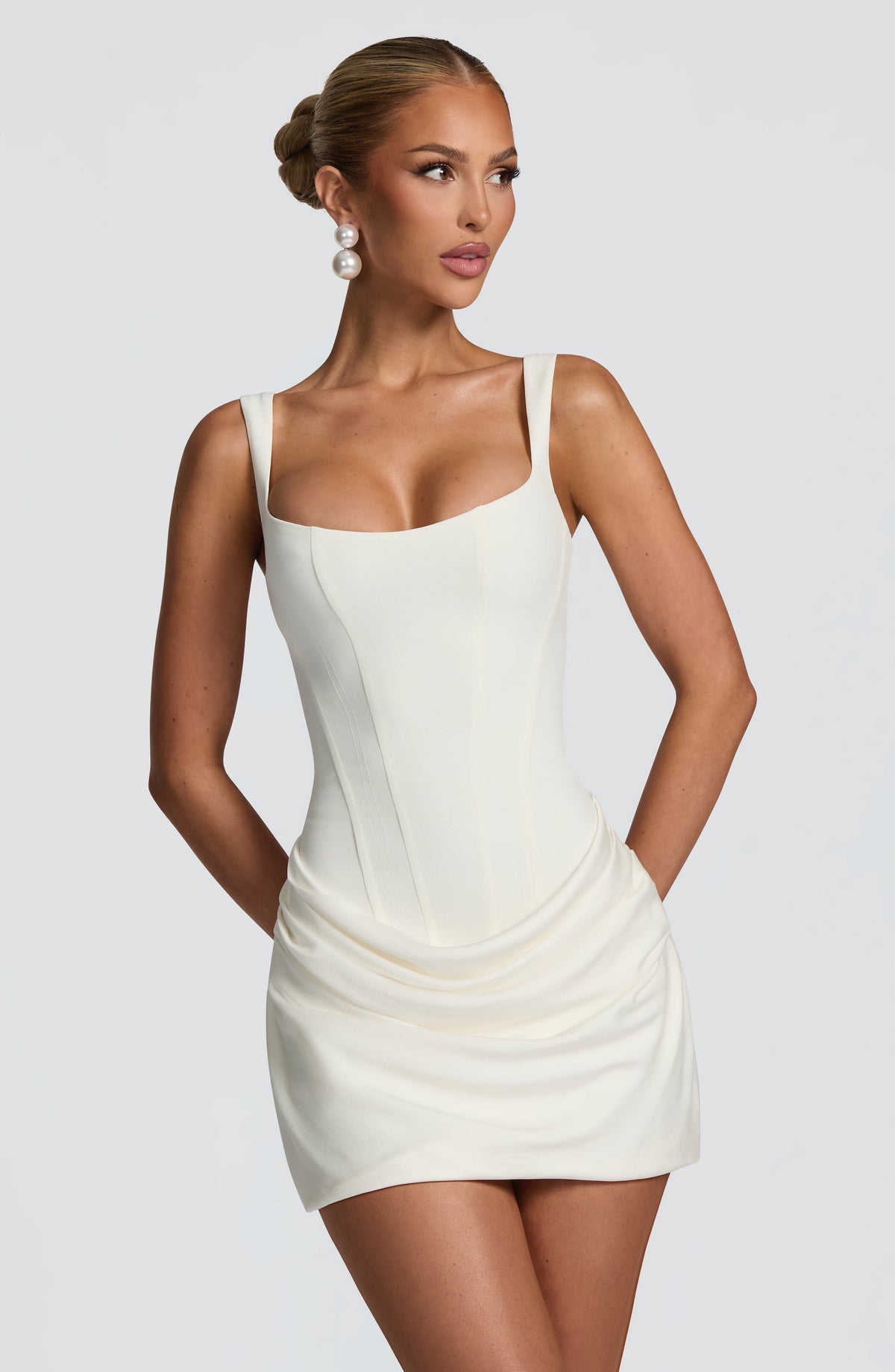 Cornessa Mini Dress in Ivory