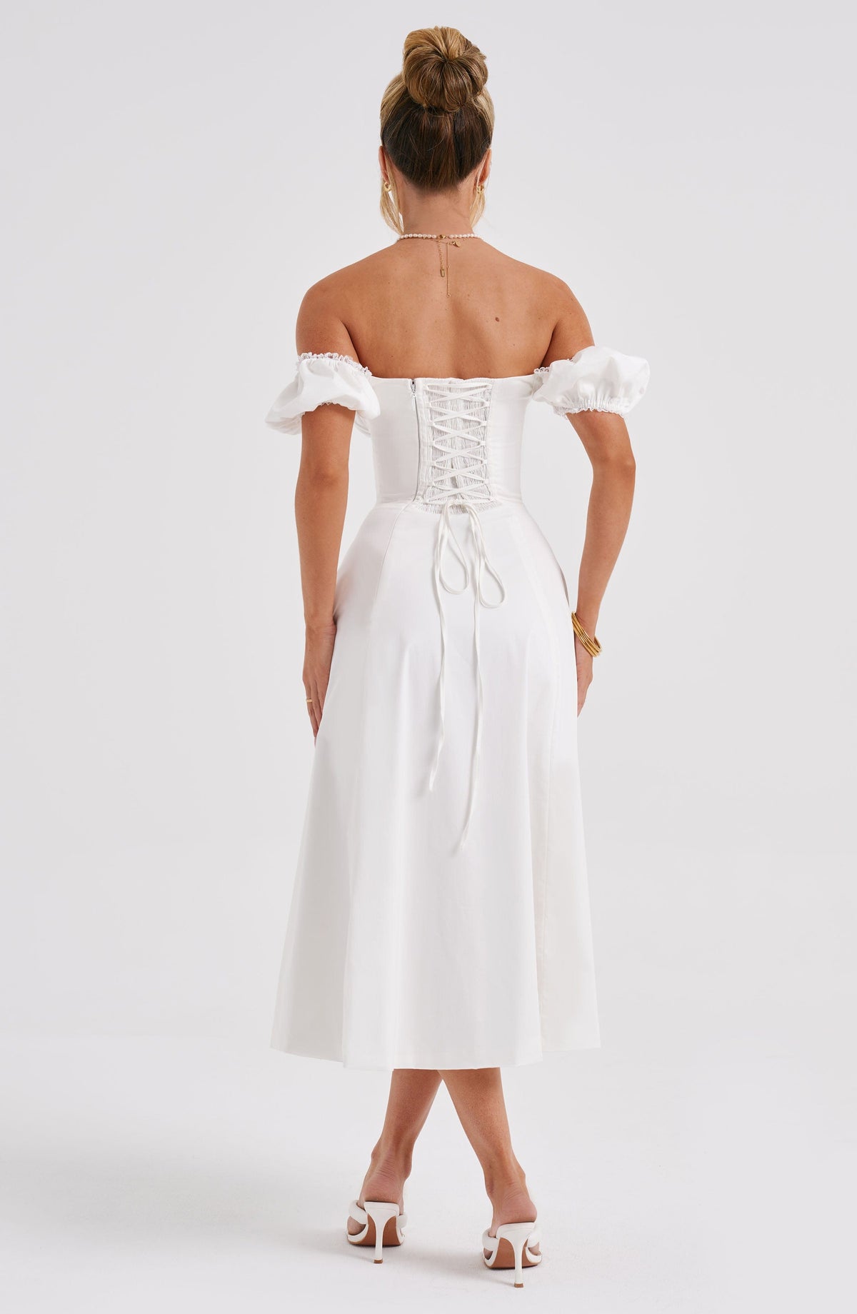 Courtenay Midi Dress in Ivory
