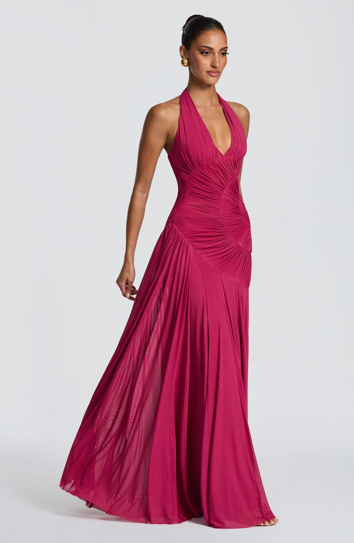Covana Maxi Dress in Raspberry