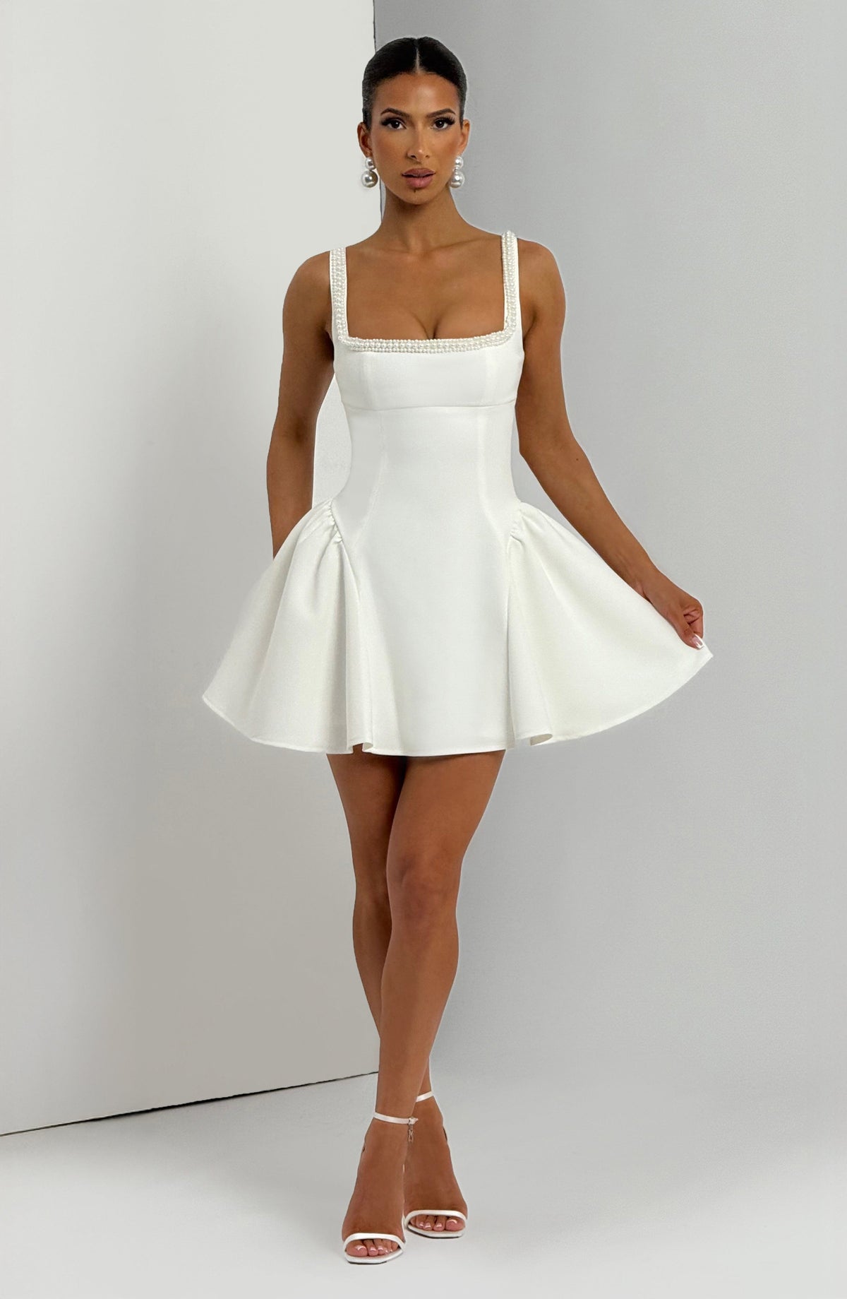 Cristelle Mini Dress in Ivory