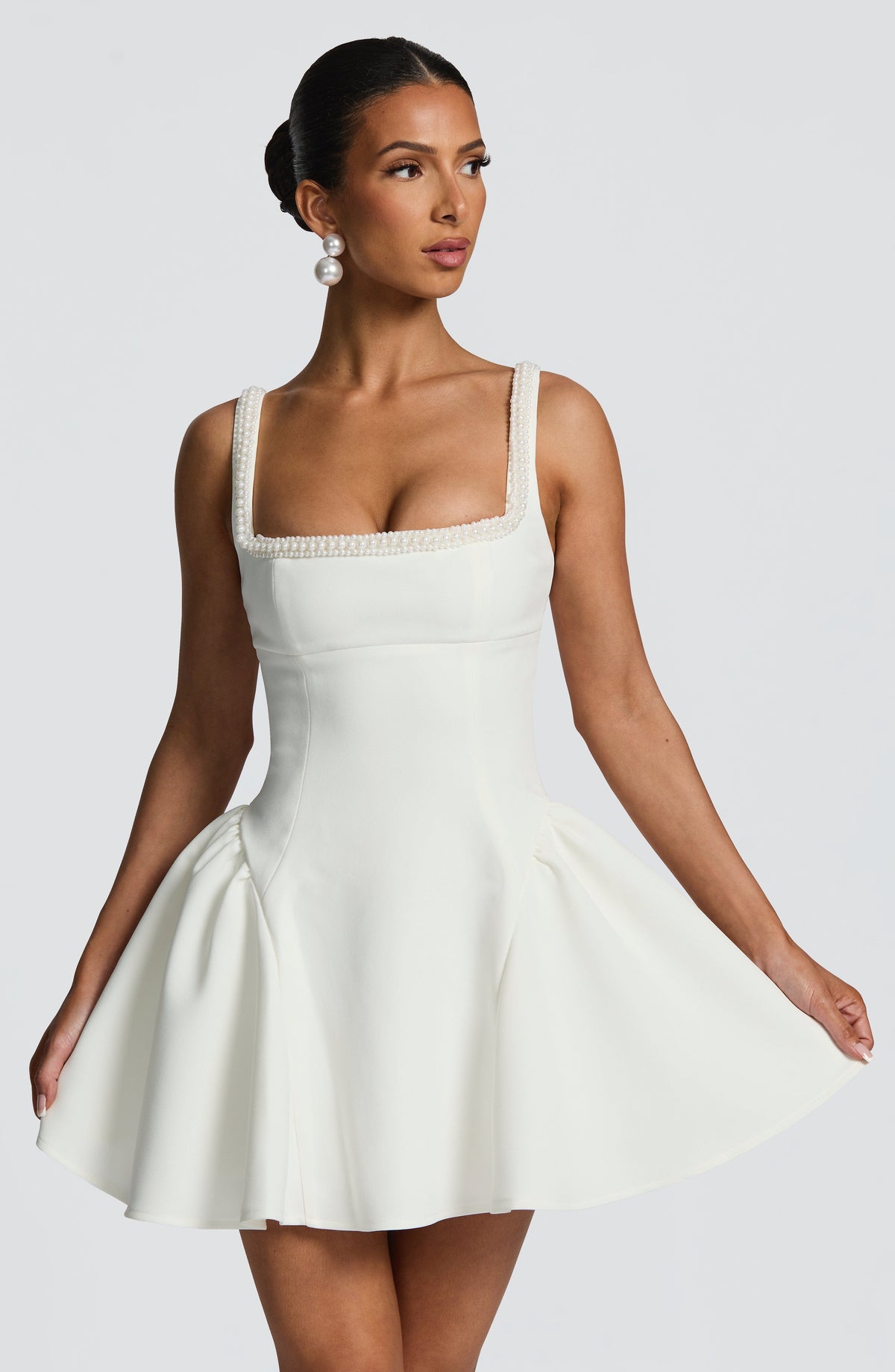 Cristelle Mini Dress in Ivory