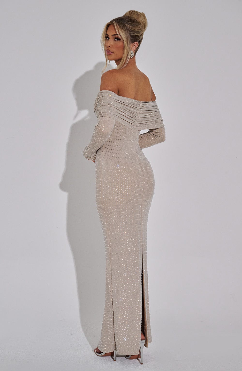 Cypria Maxi Dress in Nude