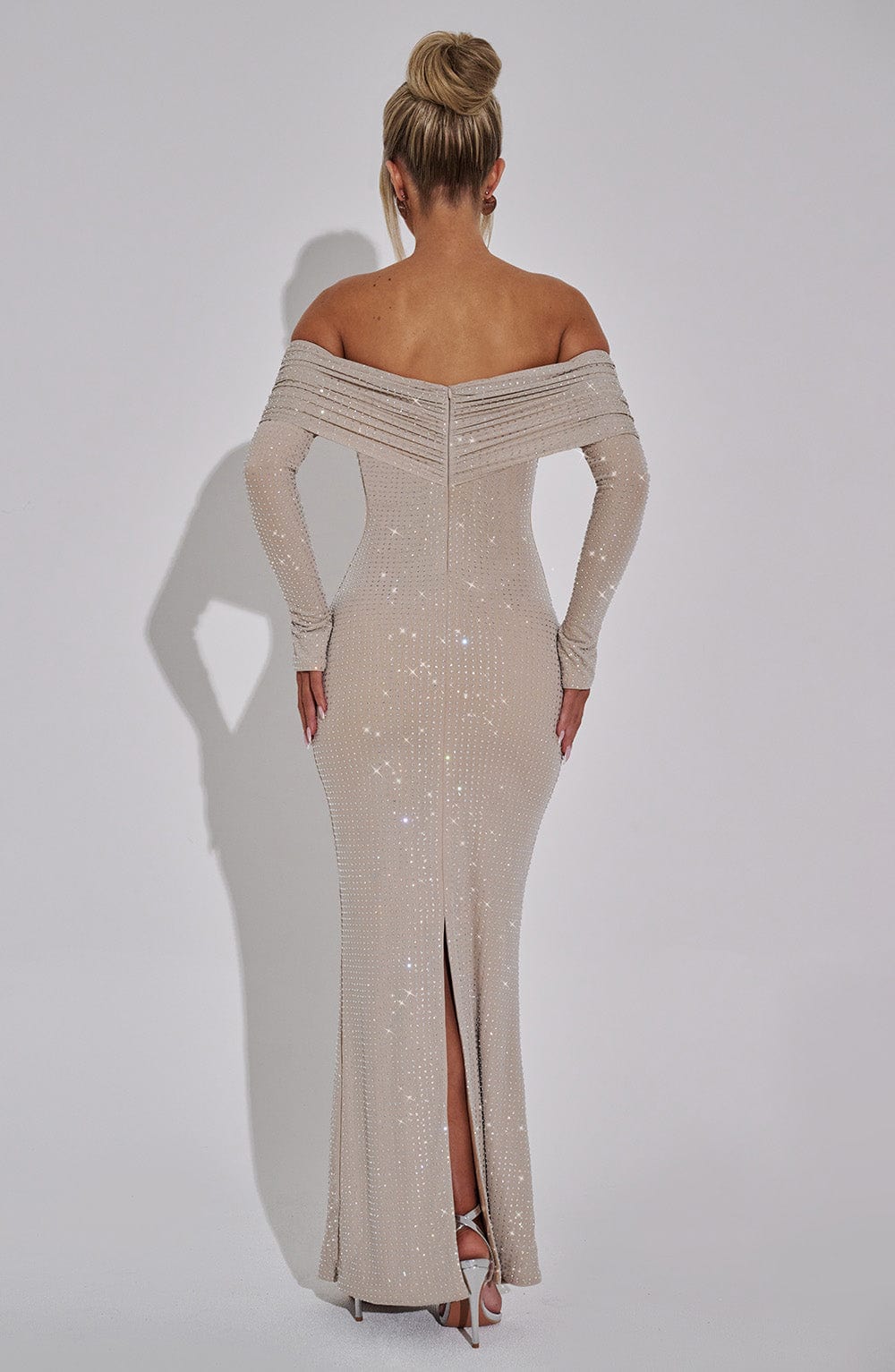 Cypria Maxi Dress in Nude