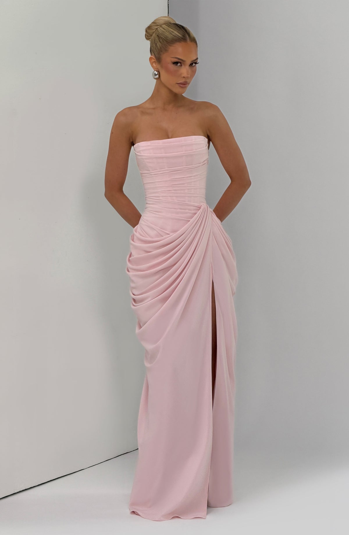 Cyrena Maxi Dress in Blush