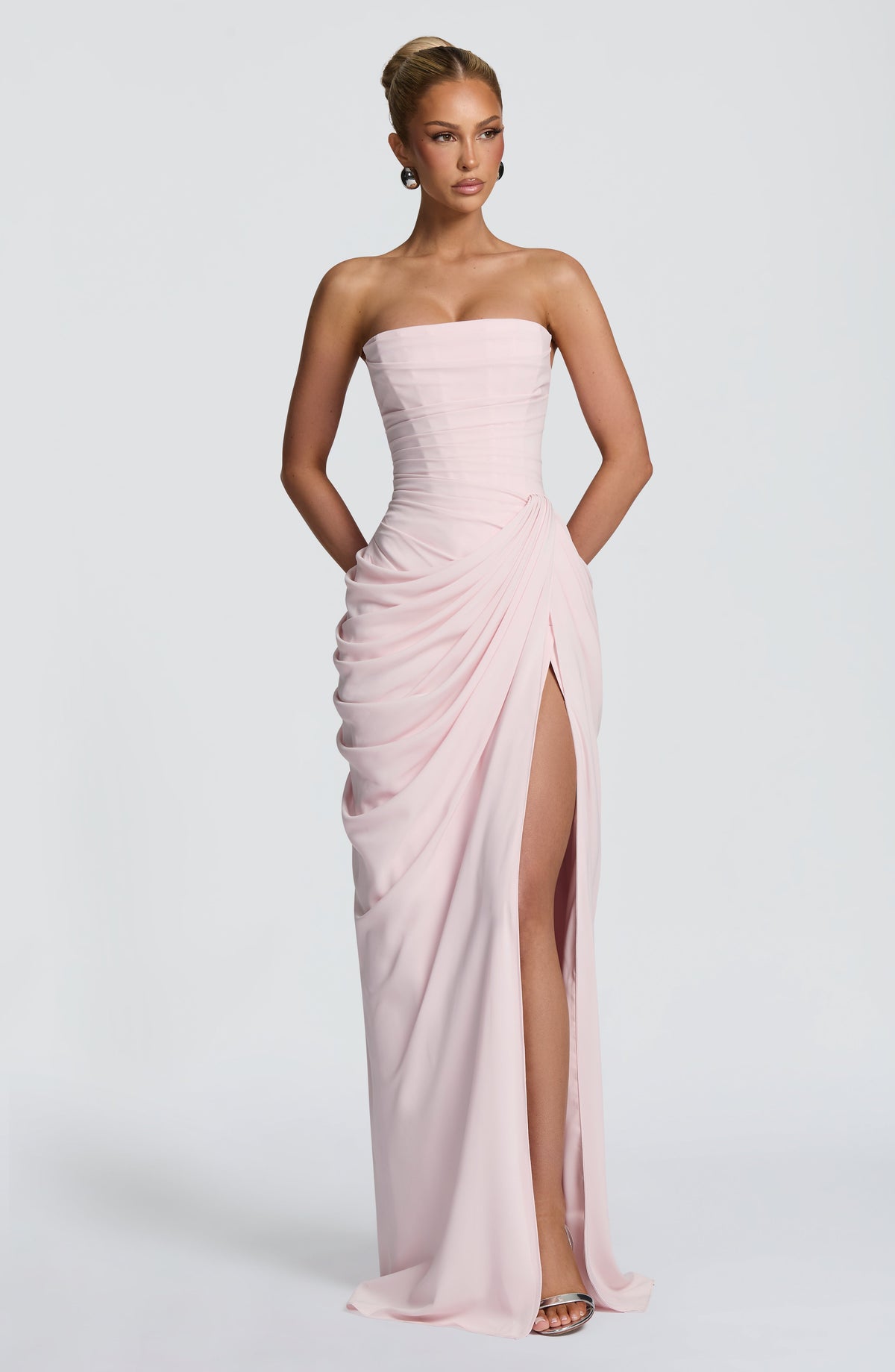 Cyrena Maxi Dress in Blush