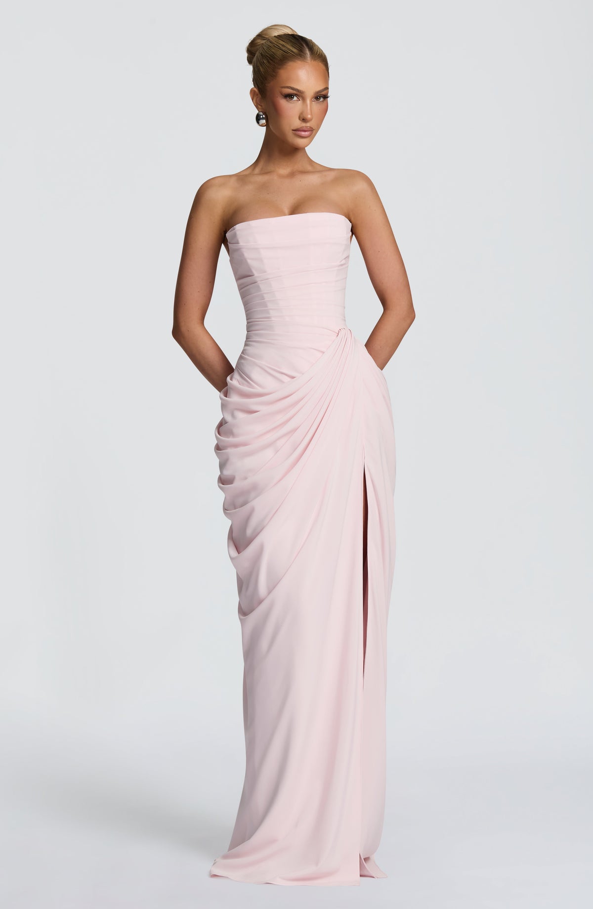 Cyrena Maxi Dress in Blush