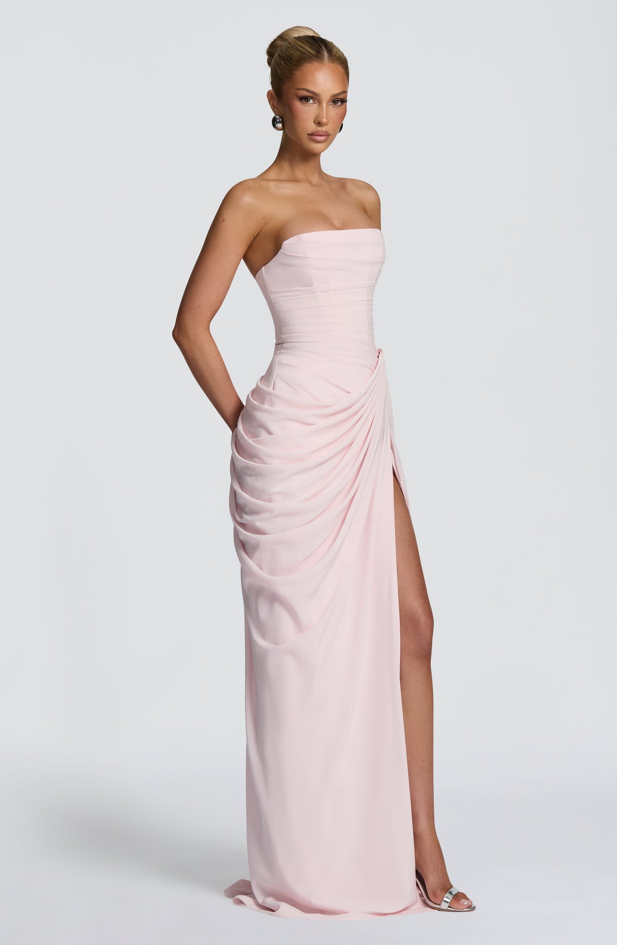 Cyrena Maxi Dress in Blush