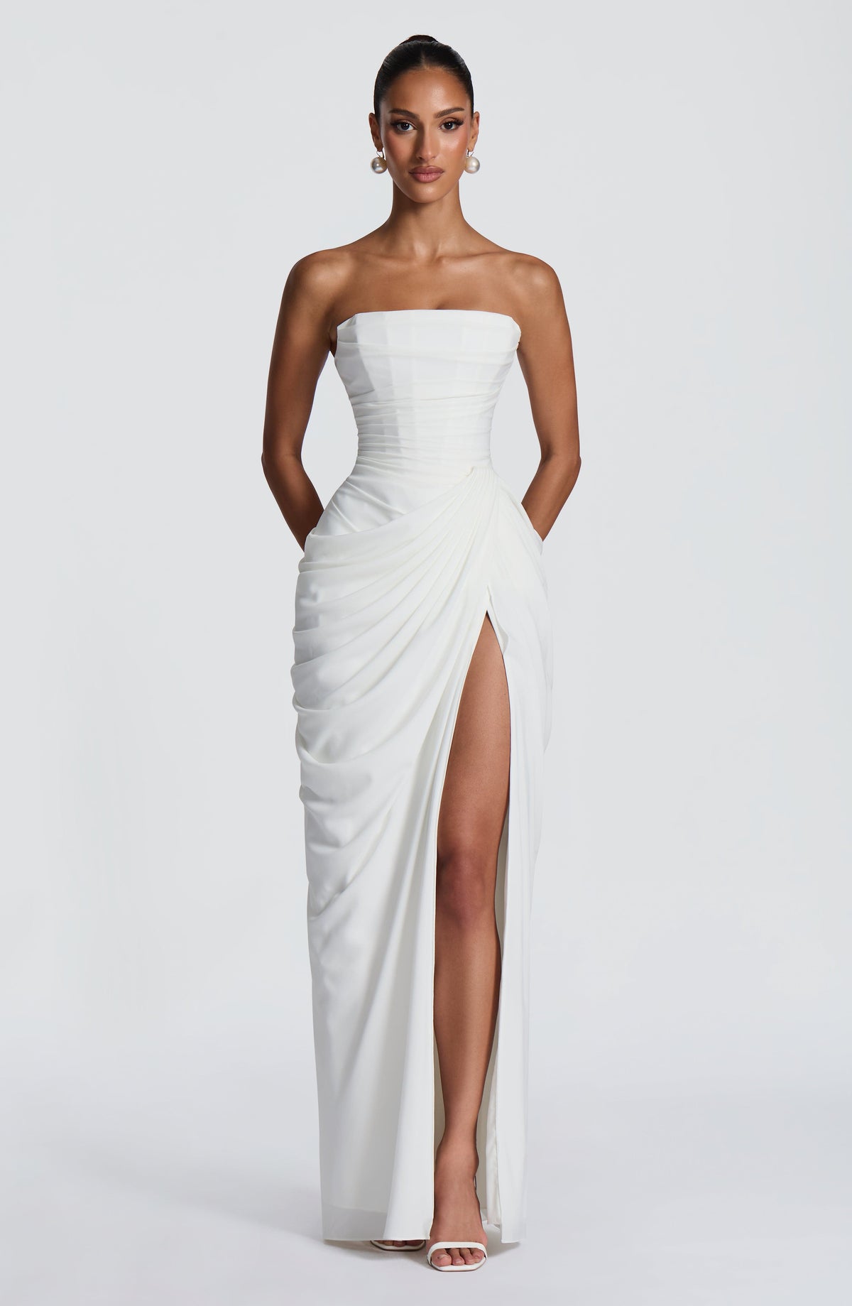 Cyrena Maxi Dress in Ivory