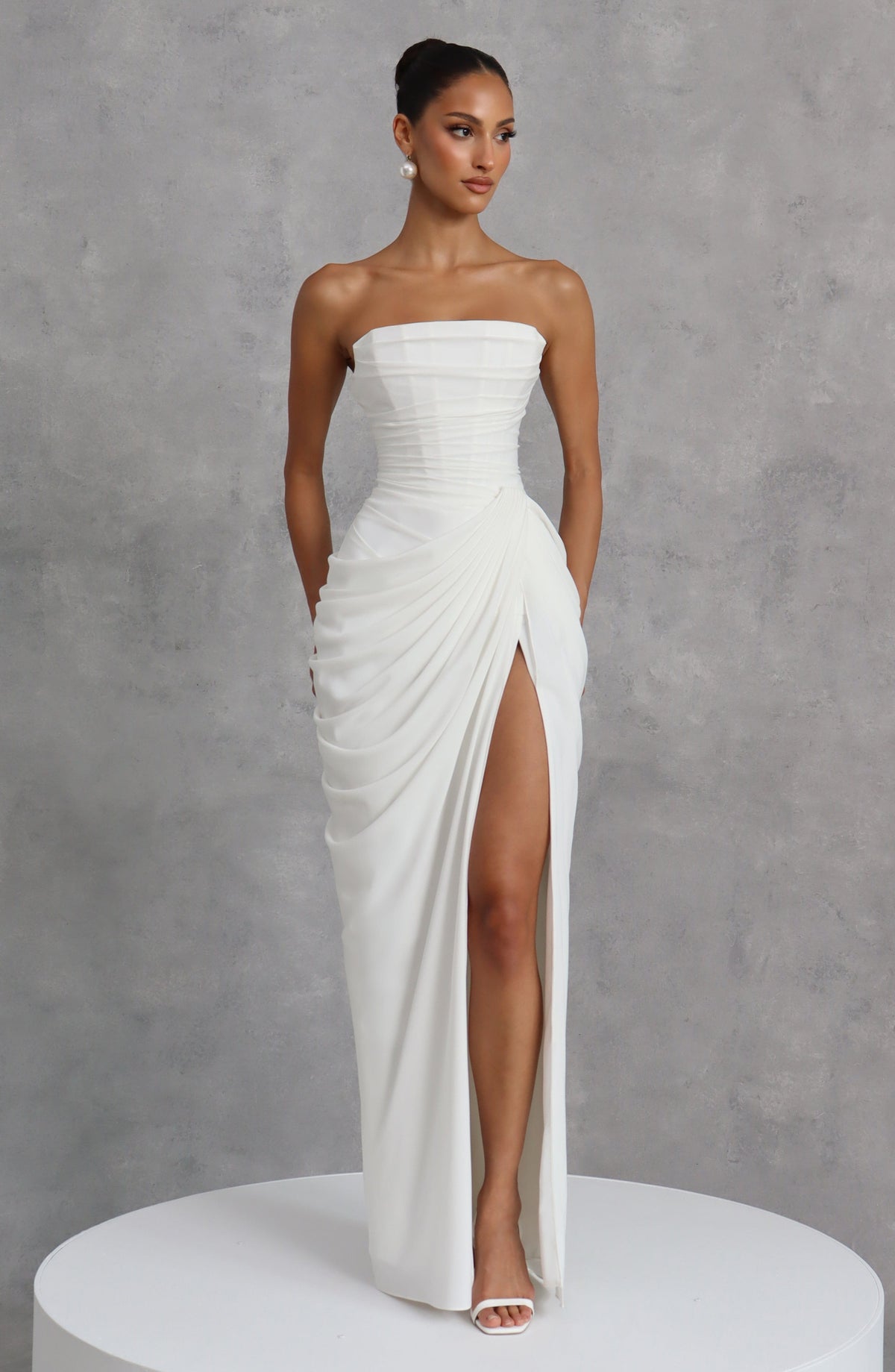 Cyrena Maxi Dress in Ivory