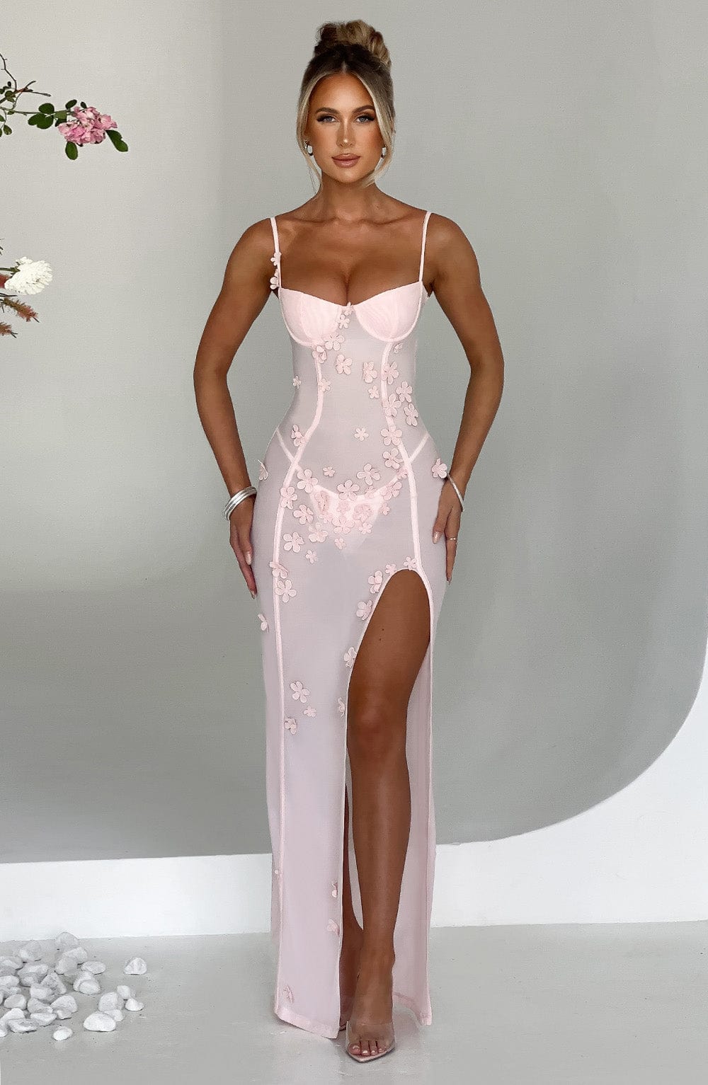 Dalyra Maxi Dress in Blush