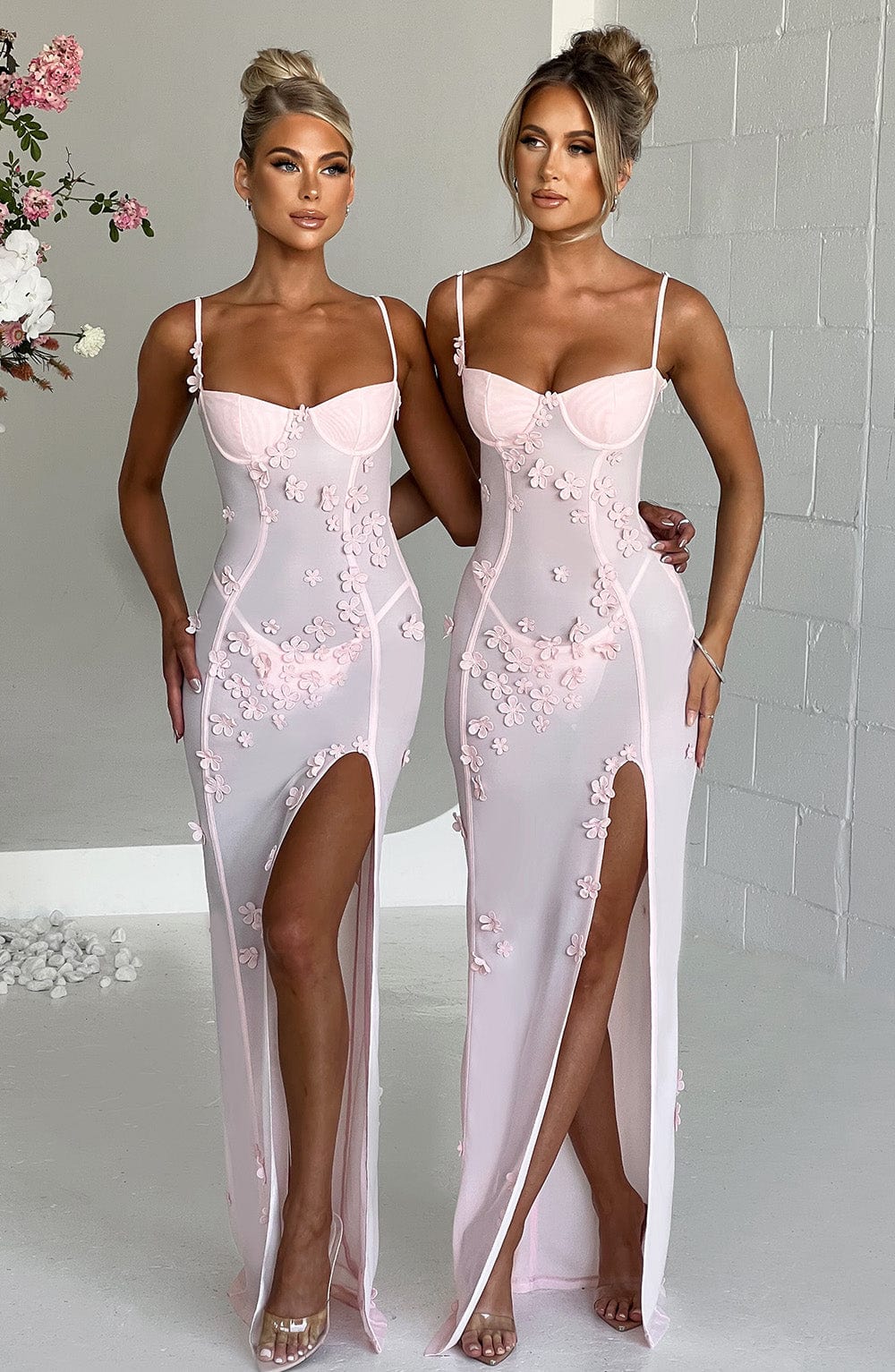 Dalyra Maxi Dress in Blush