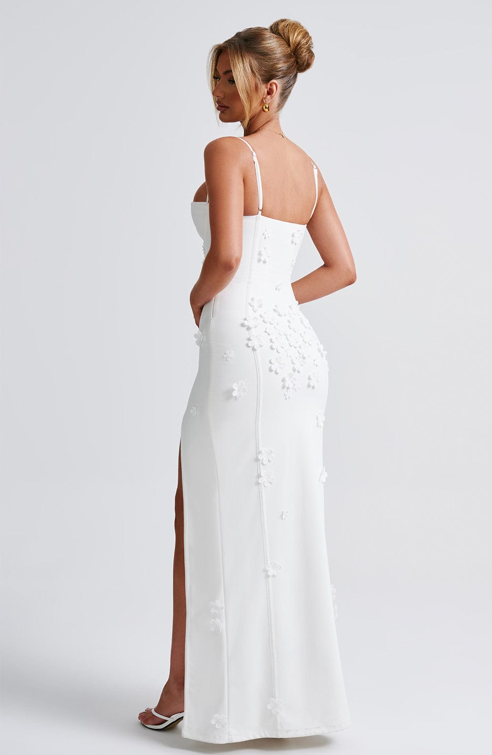 Dalyra Maxi Dress in Ivory Lined