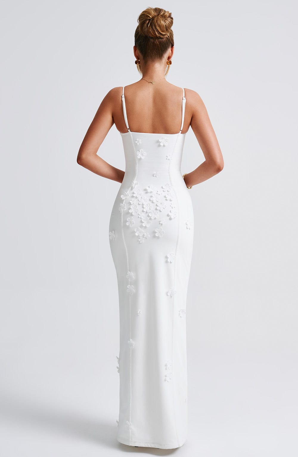 Dalyra Maxi Dress in Ivory Lined