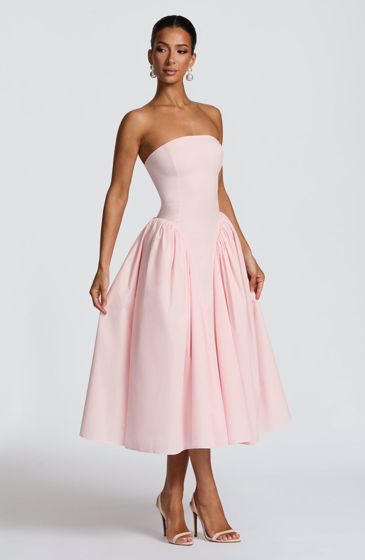 Darlena Midi Dress in Blush