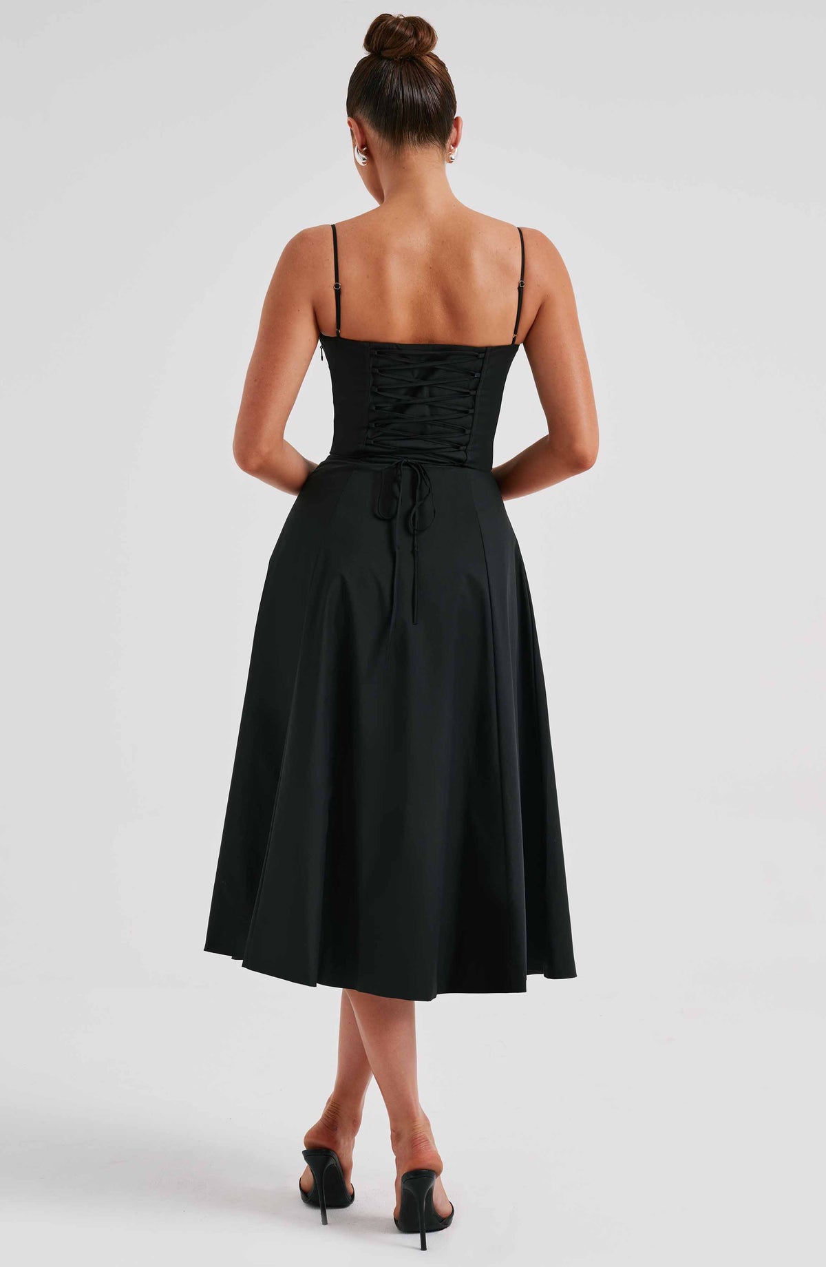 Deandra Midi Dress in Black