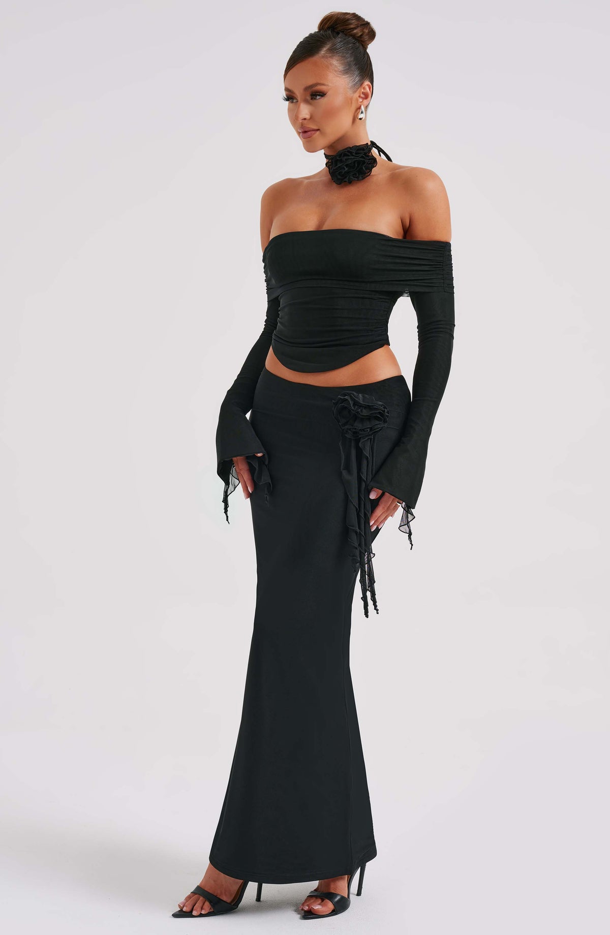 Deemara Maxi Skirt in Black