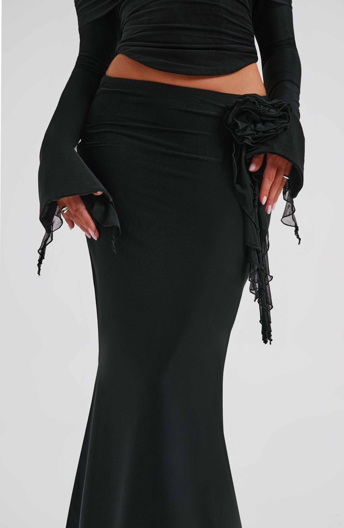 Deemara Maxi Skirt in Black