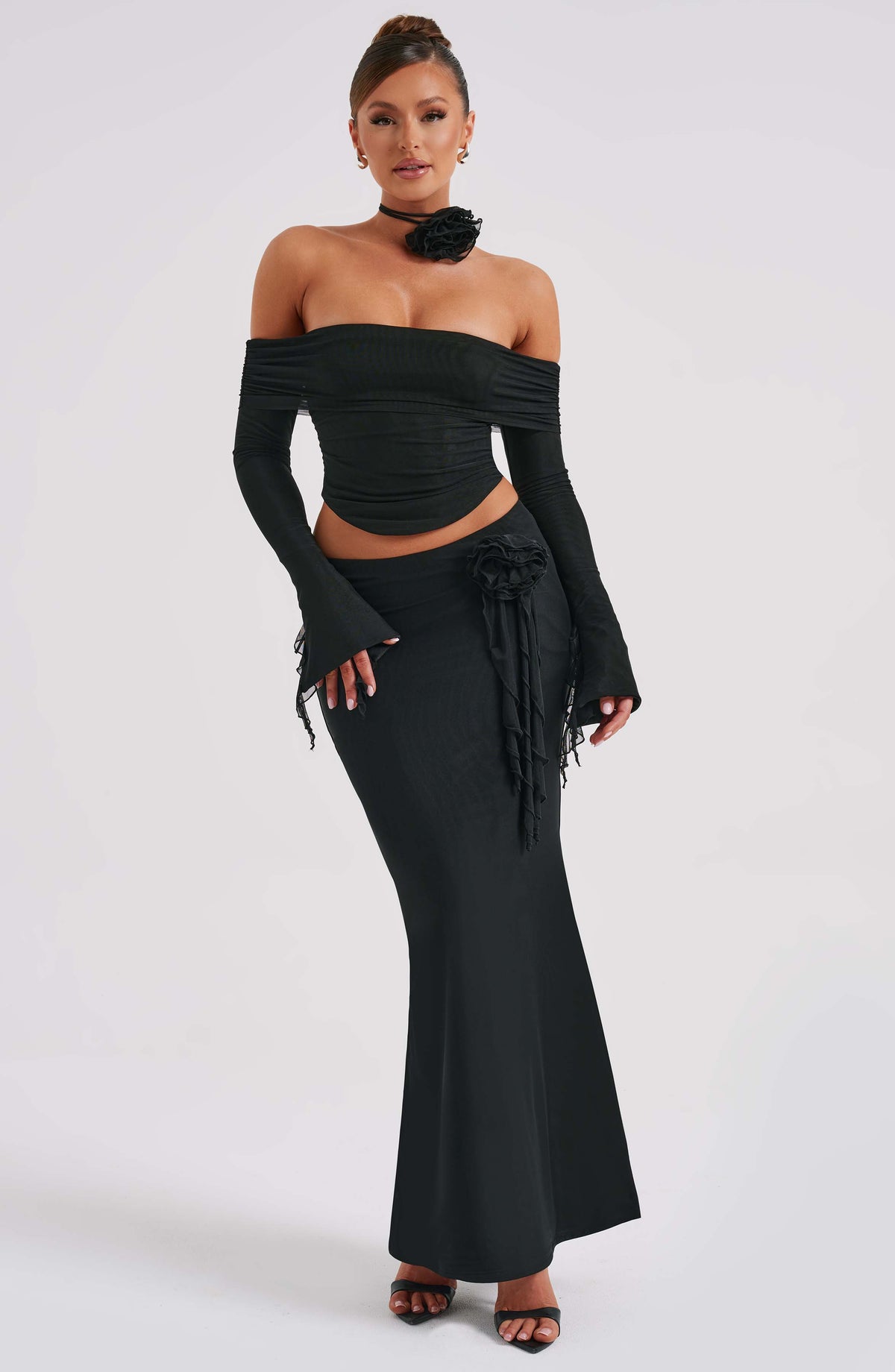 Deemara Maxi Skirt in Black