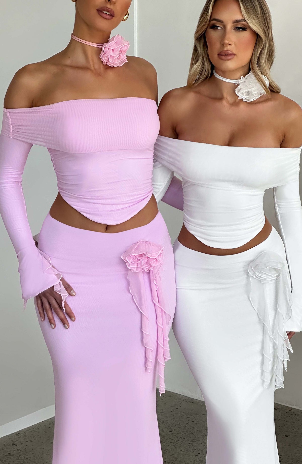 Deemara Maxi Skirt in Ivory