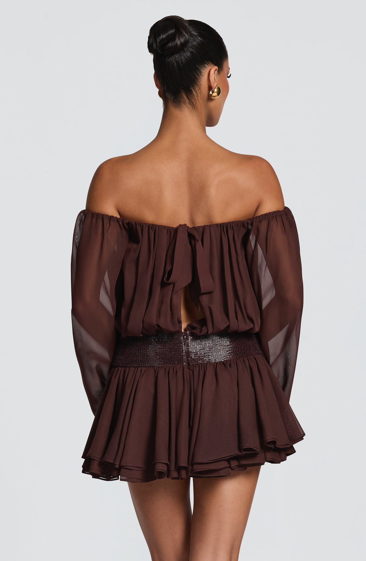 Dejana Playsuit in Plum Brown