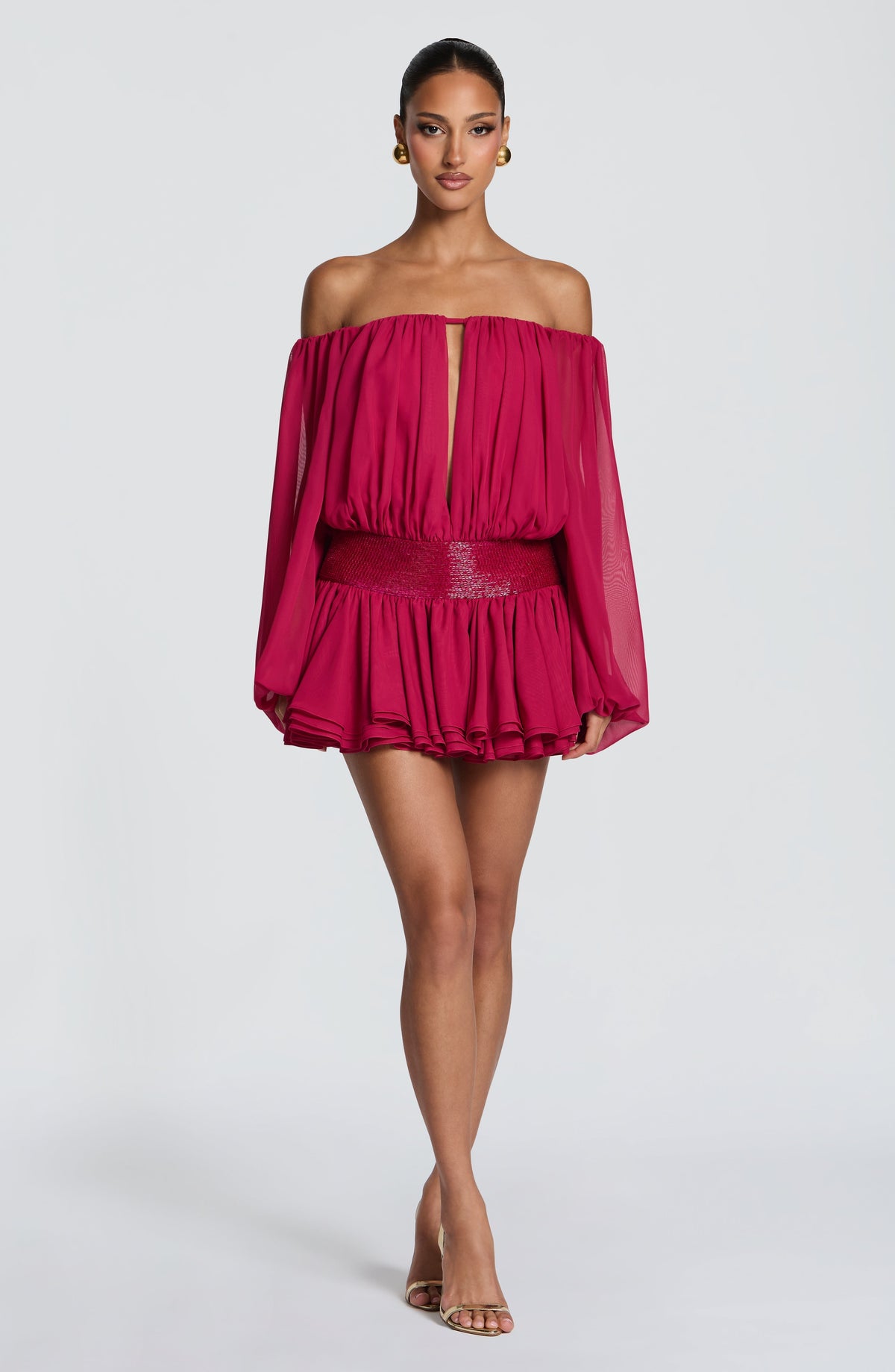 Dejana Playsuit in Raspberry