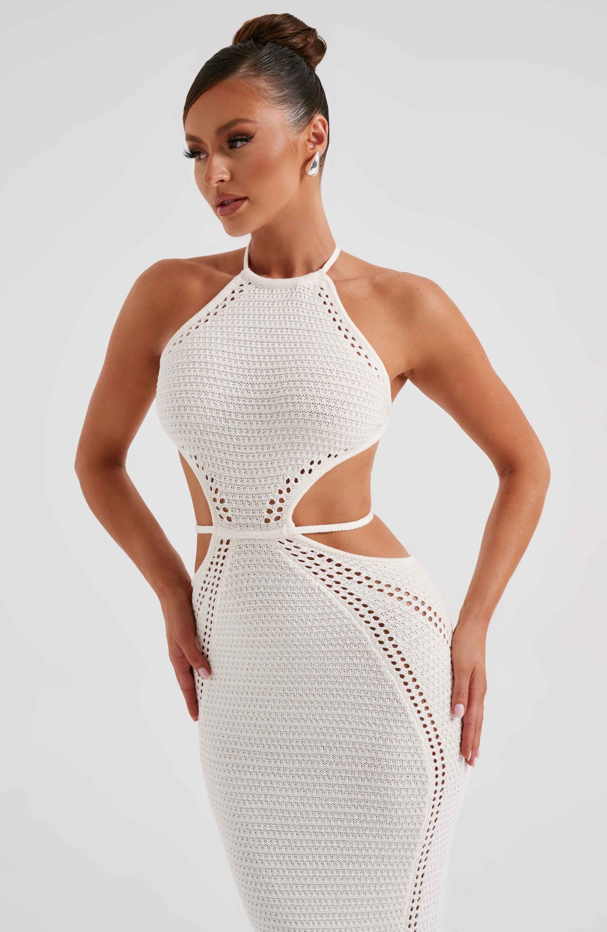 Deliana Maxi Dress in White