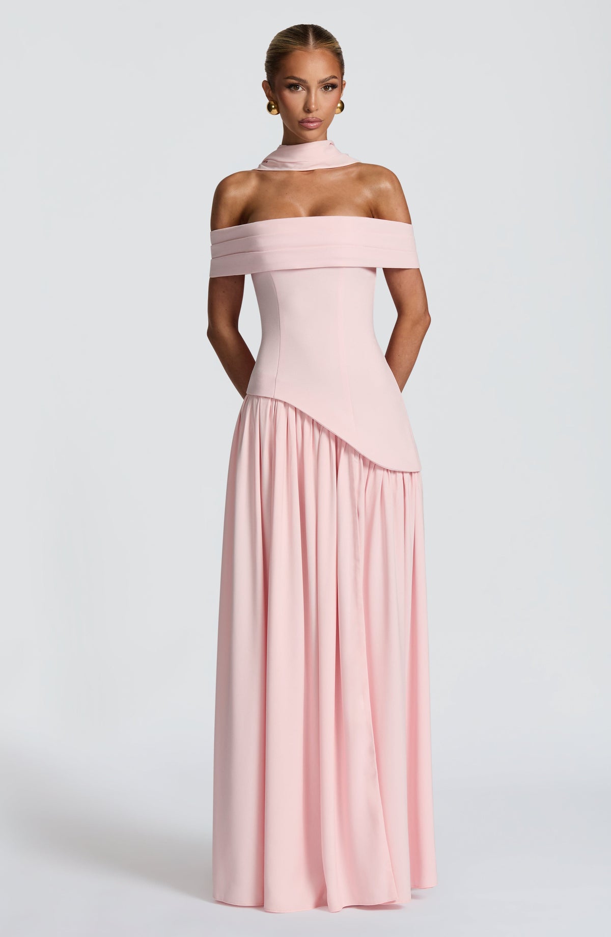 Delilia Maxi Dress in Blush