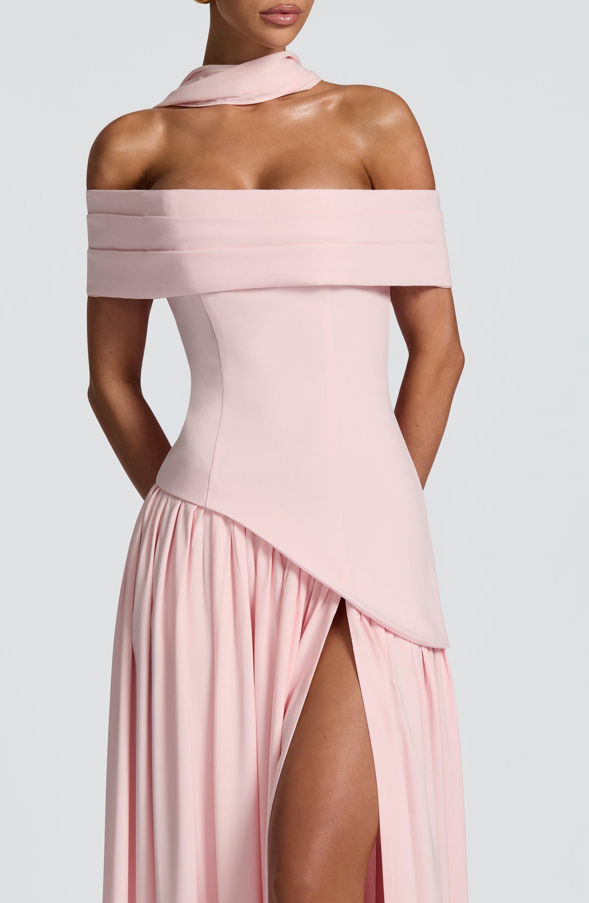 Delilia Maxi Dress in Blush