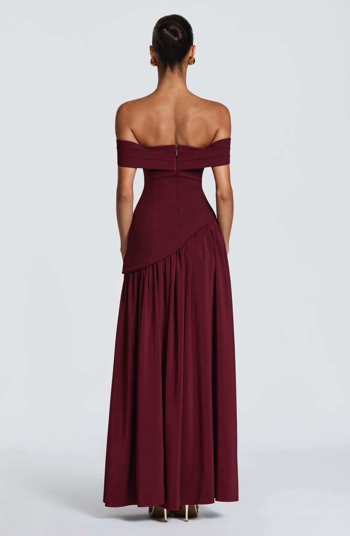 Delilia Maxi Dress in Cherry Lacquer