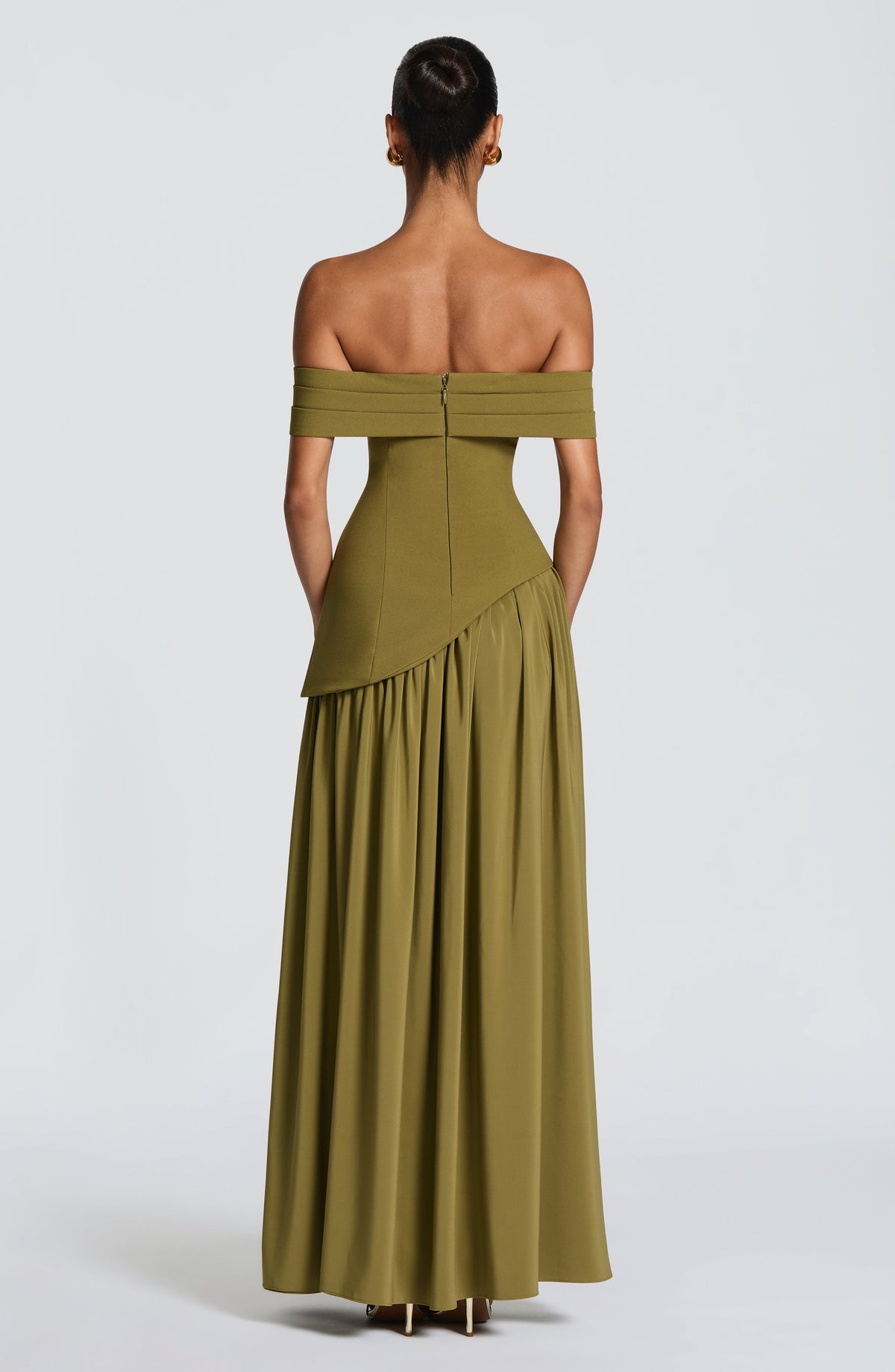 Delisha Maxi Dress in Deep Olive
