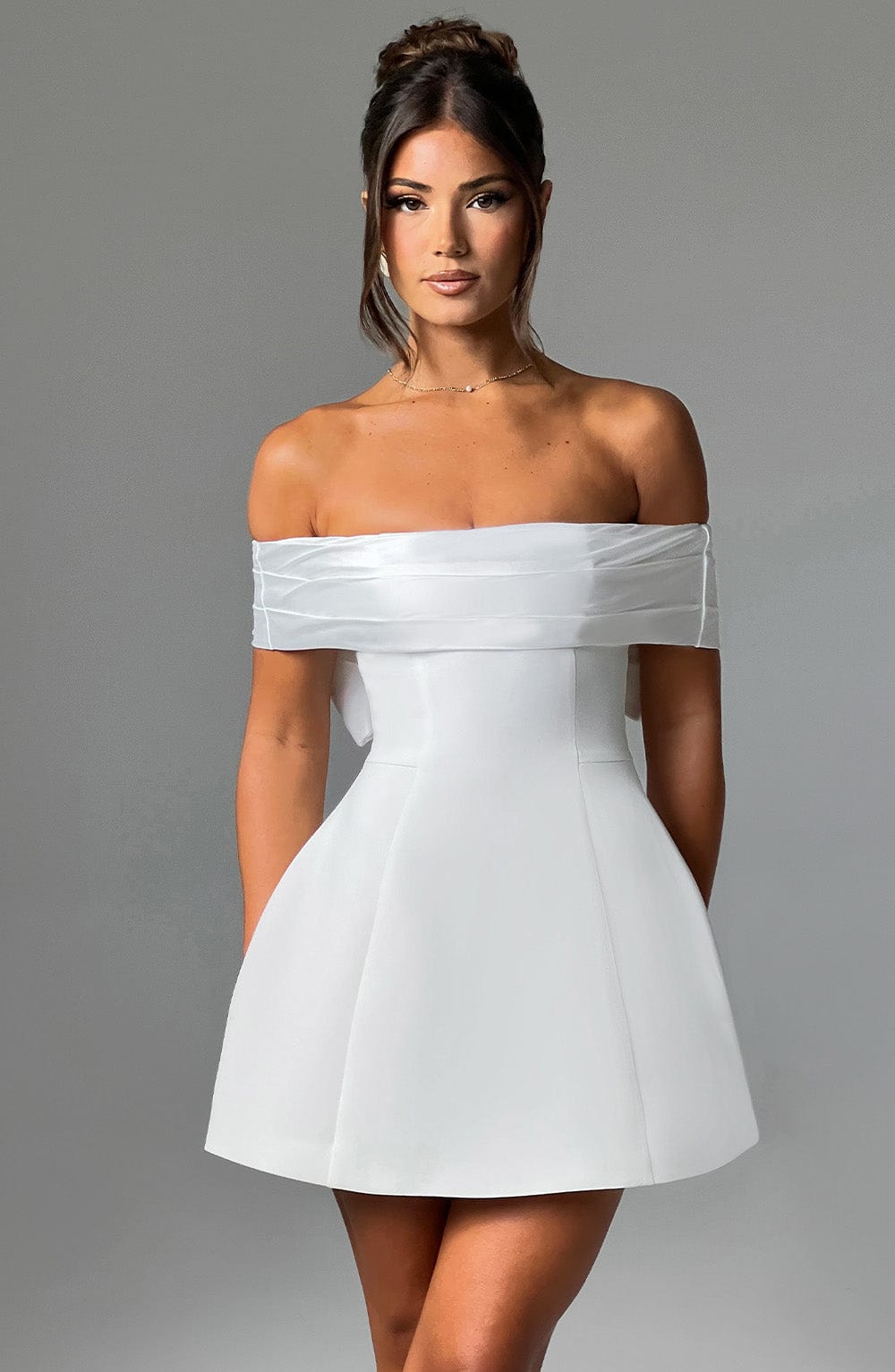 Deltara Mini Dress in Ivory