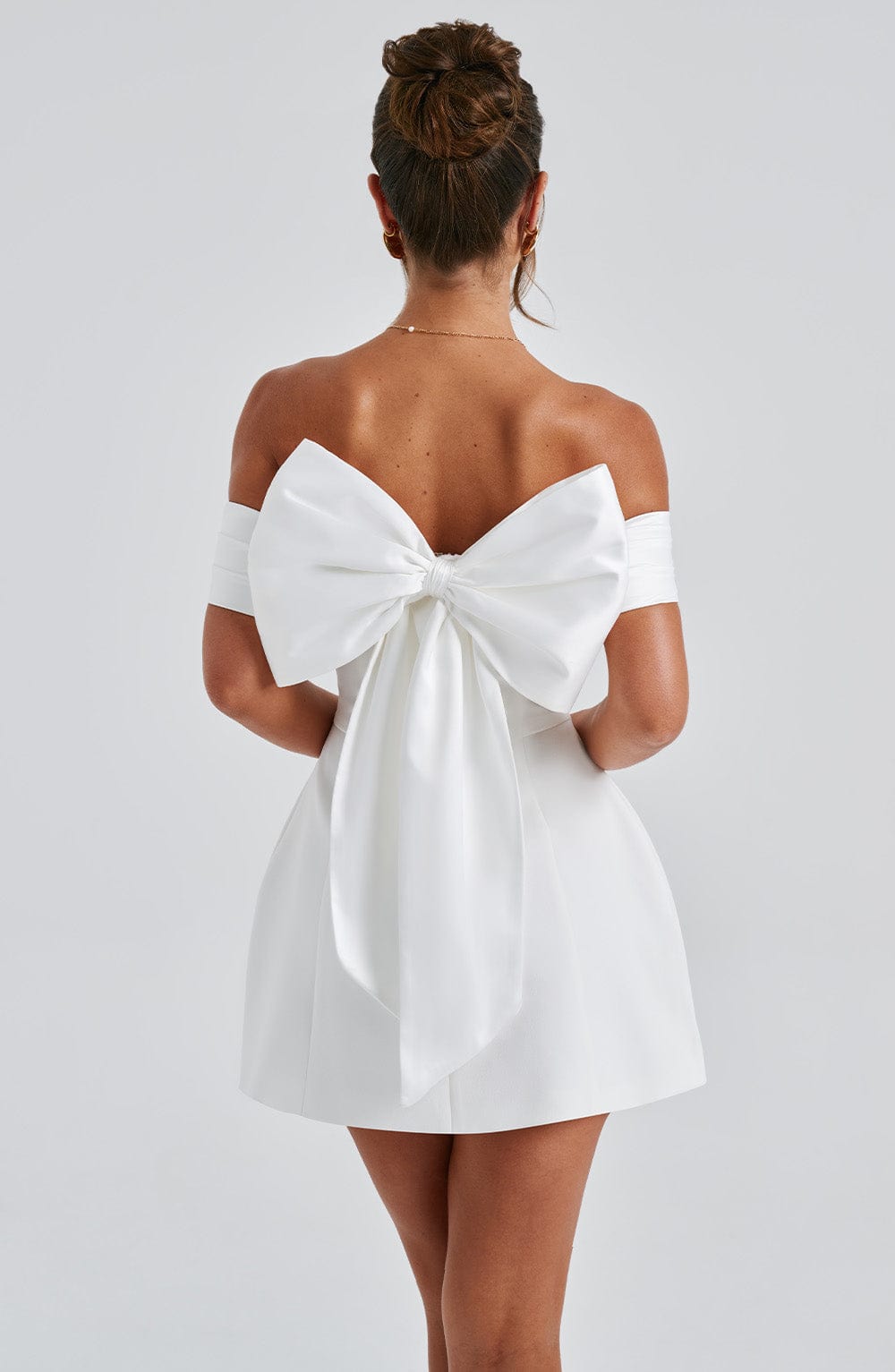 Deltara Mini Dress in Ivory