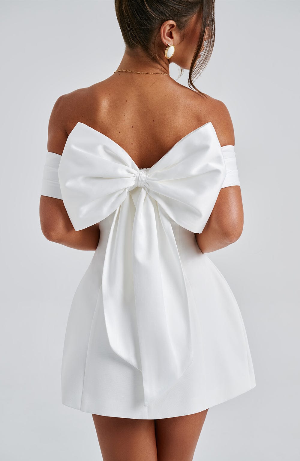 Deltara Mini Dress in Ivory