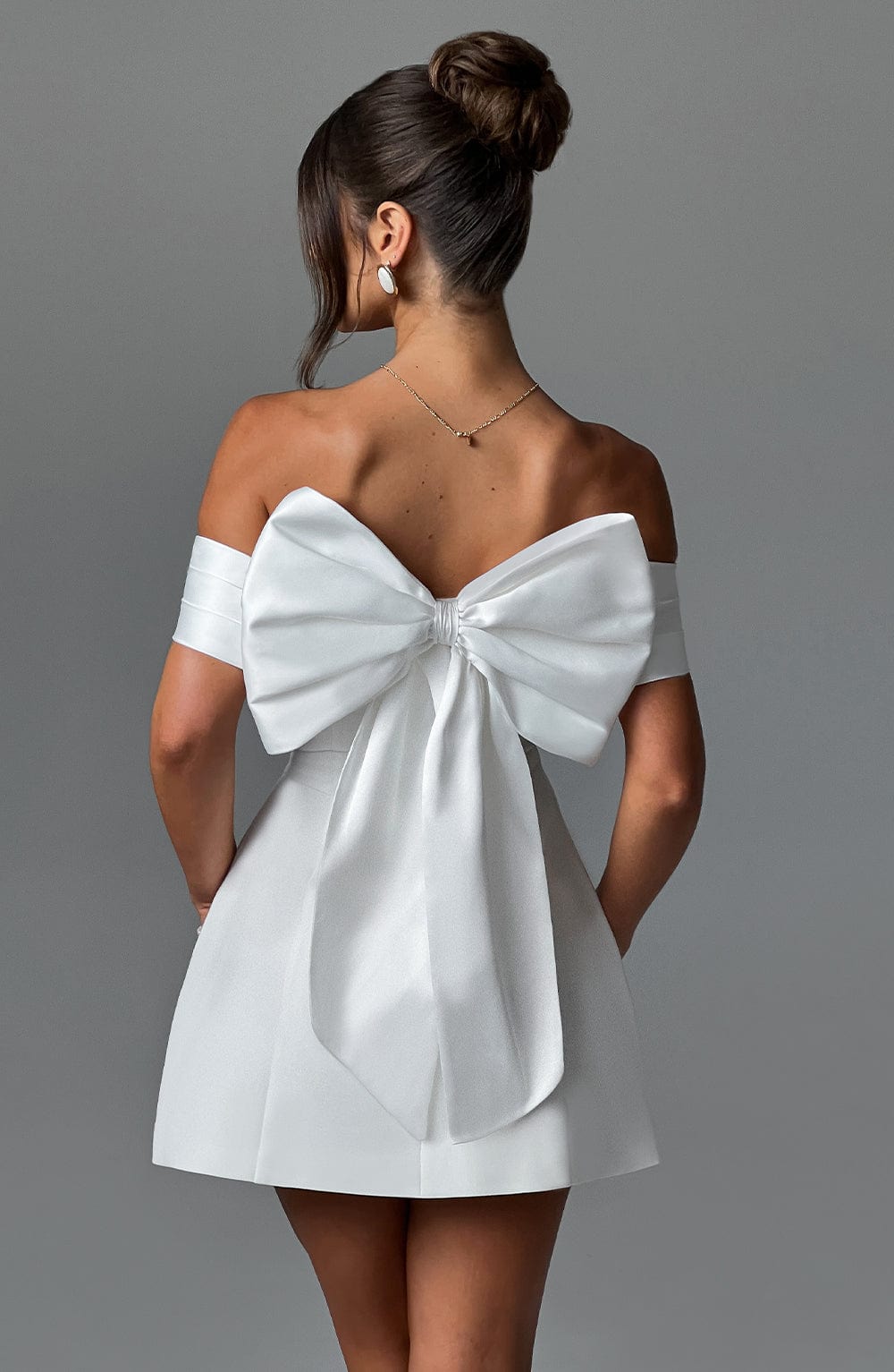 Deltara Mini Dress in Ivory