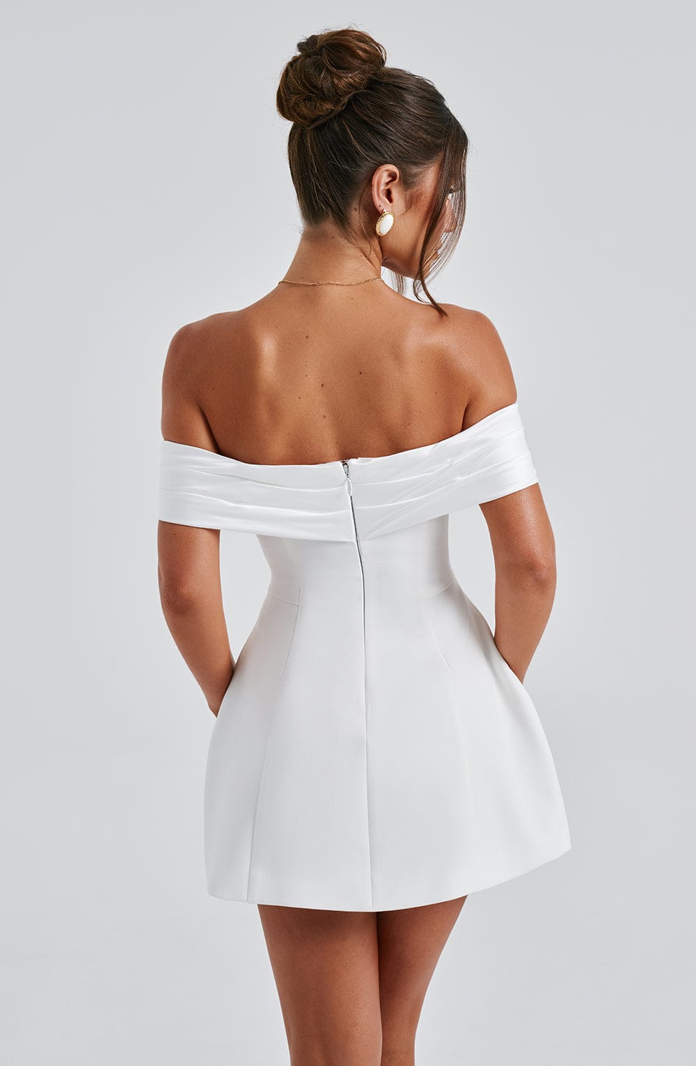 Deltara Mini Dress in Ivory