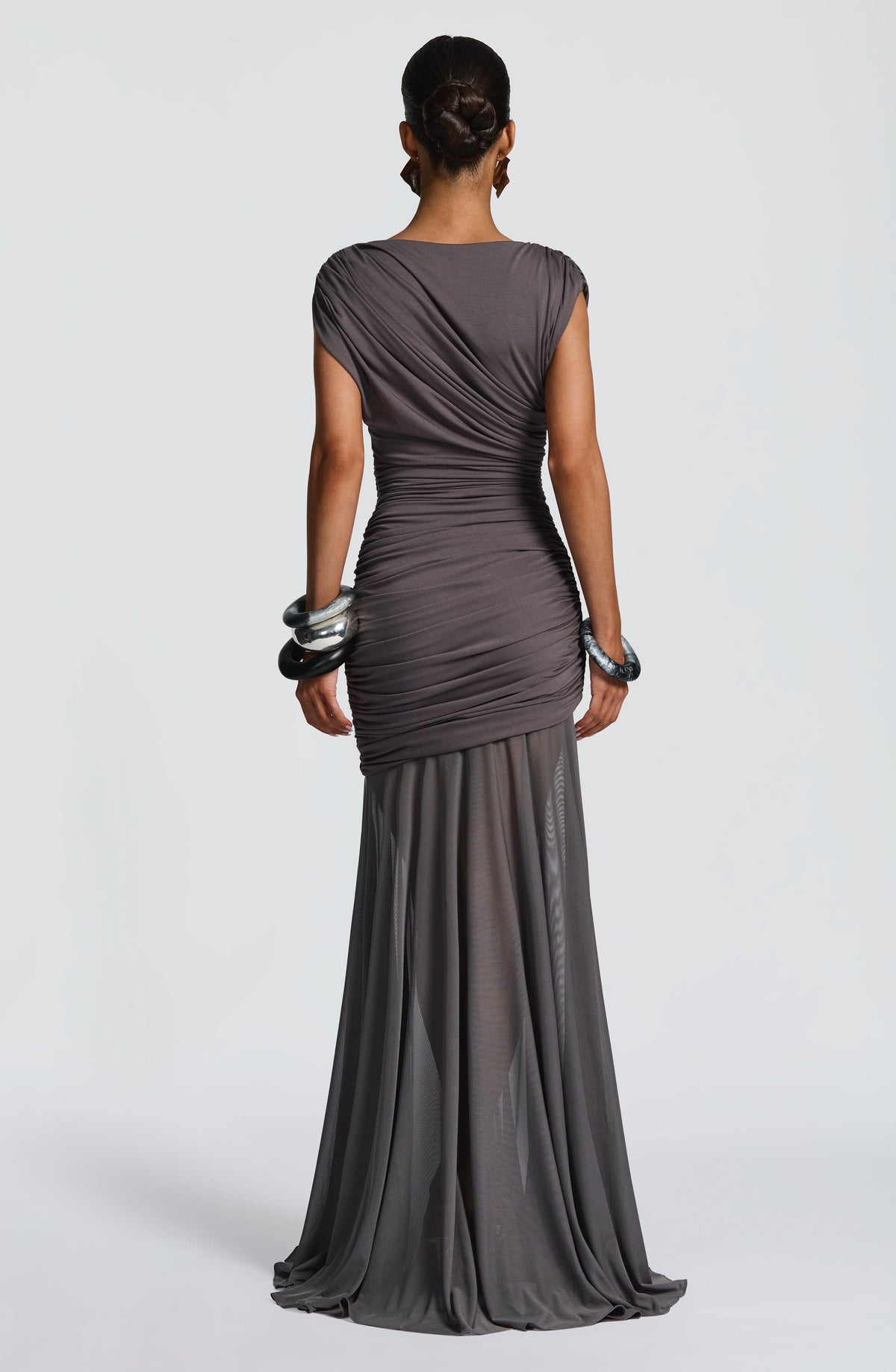 Demelia Maxi Dress in Charcoal