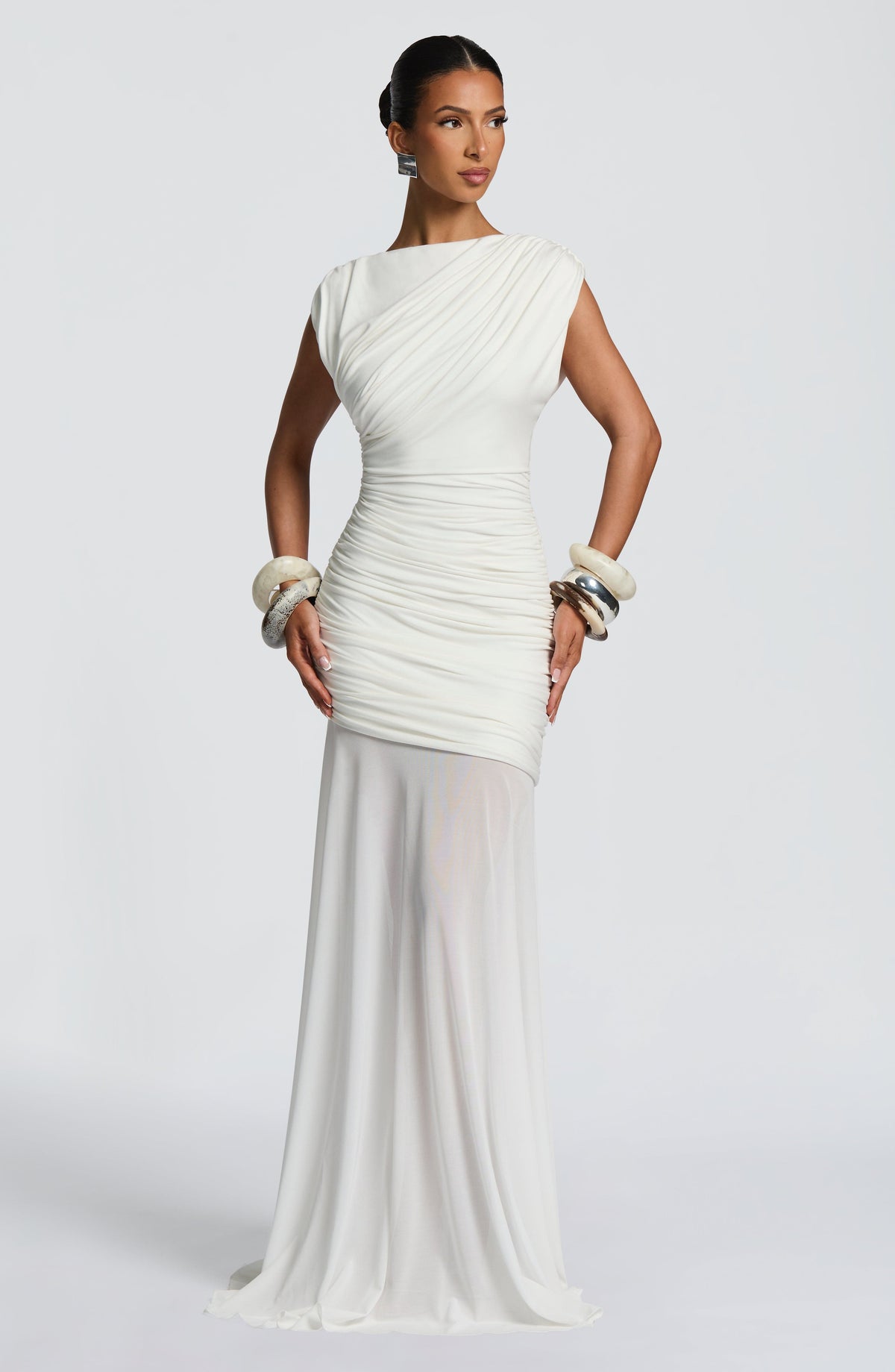 Demelia Maxi Dress in Ivory