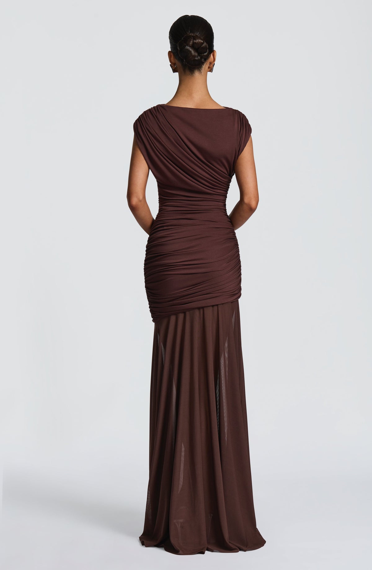 Demelia Maxi Dress in Plum Brown