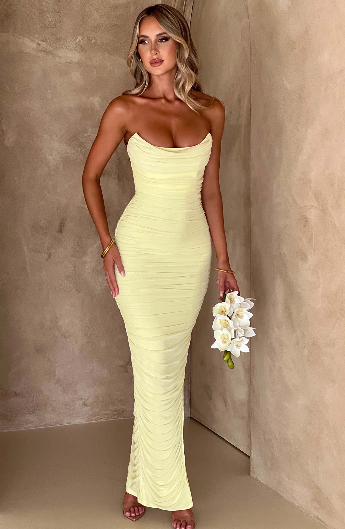 Demira Maxi Dress in Lime